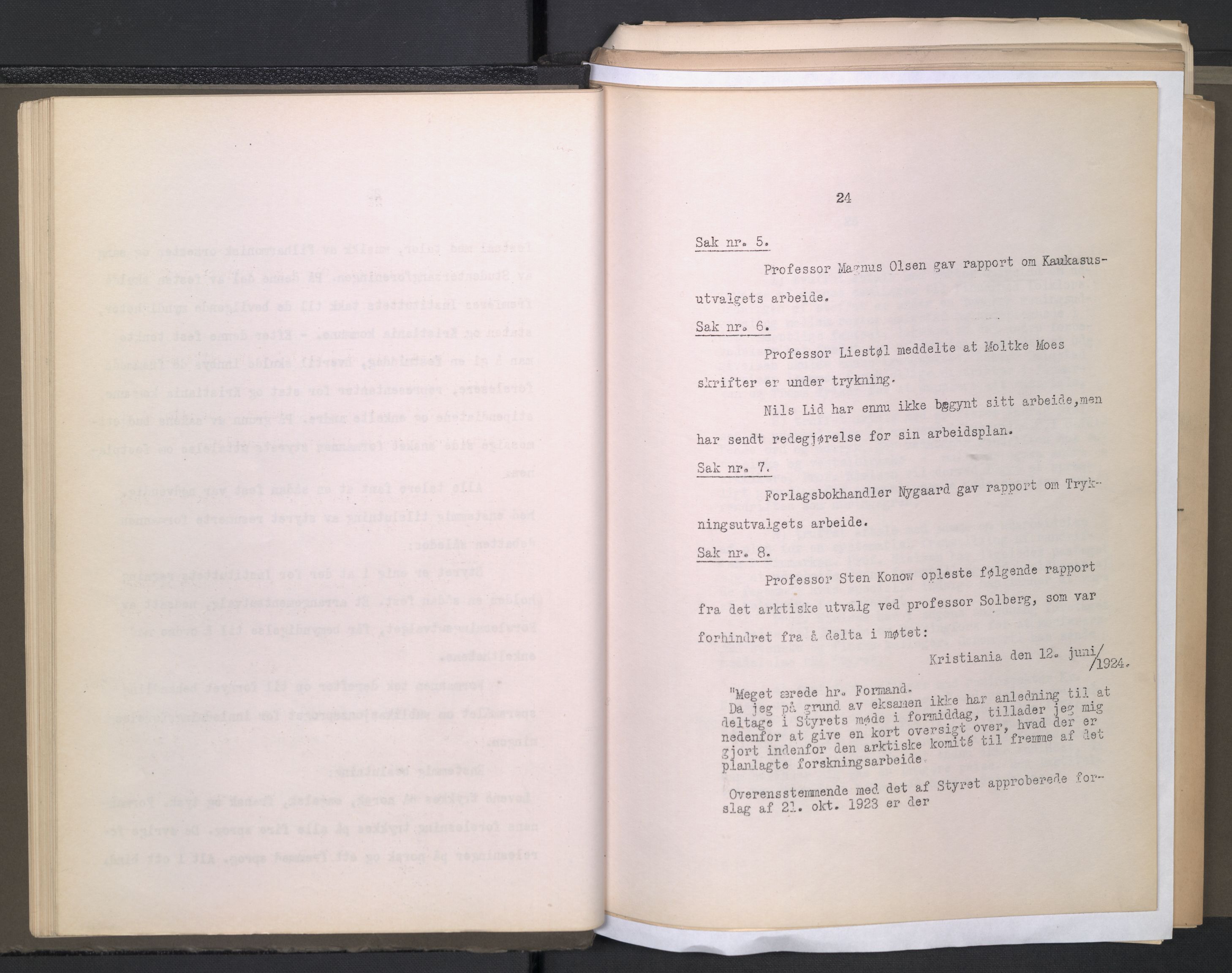 Instituttet for sammenlignende kulturforskning, AV/RA-PA-0424/A/L0005: Styreprotokoll, 1923-1930, p. 24