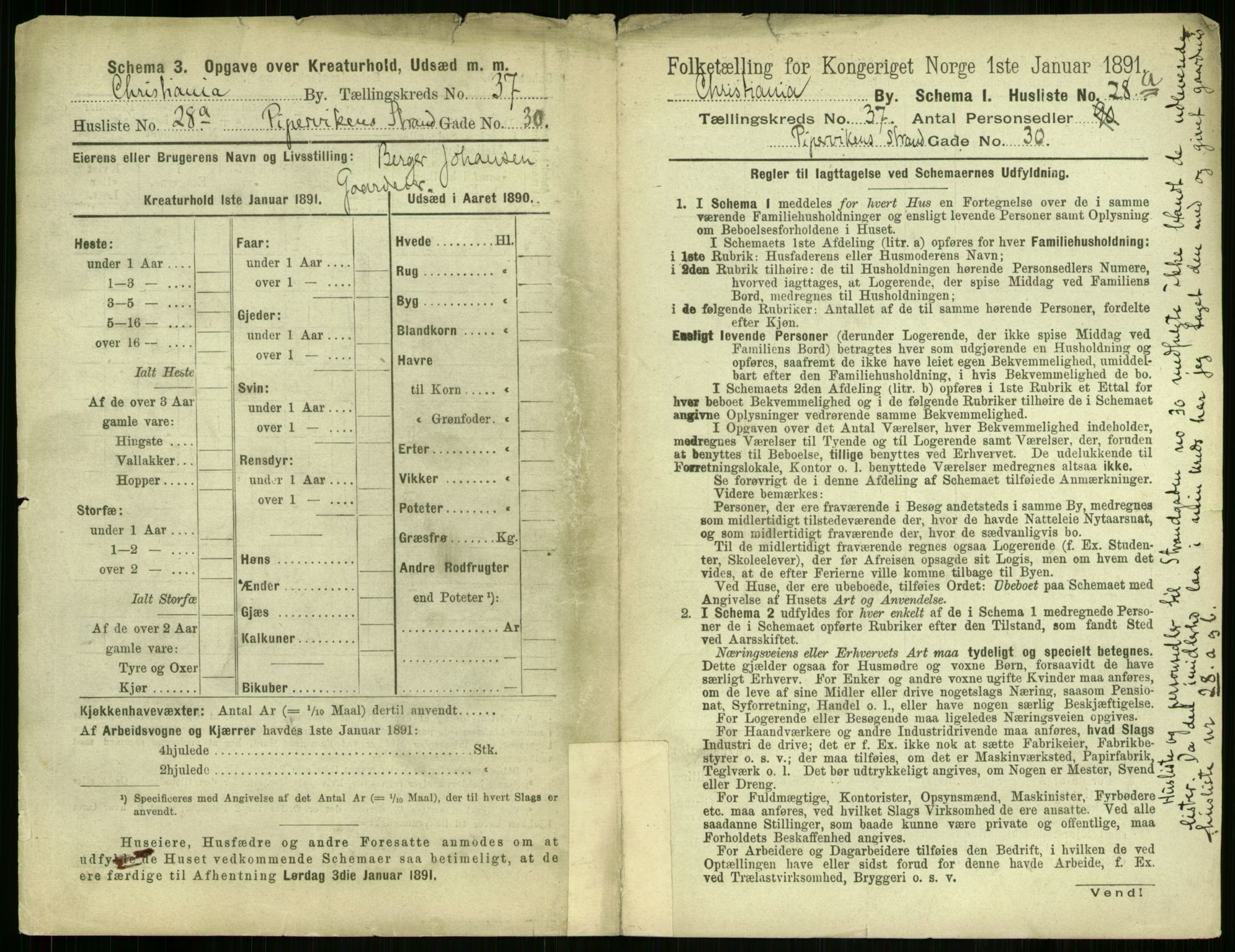 RA, 1891 census for 0301 Kristiania, 1891, p. 20428