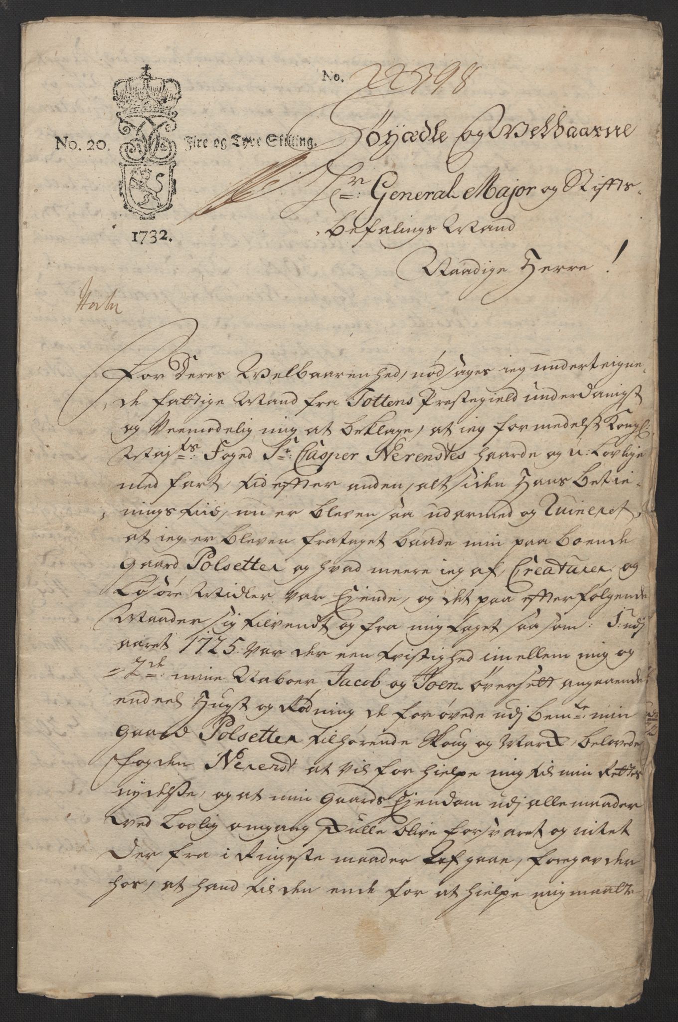 Stattholderembetet 1572-1771, AV/RA-EA-2870/Ef/L0106: Brev fra embetsmenn og andre, 1730-1732, p. 405