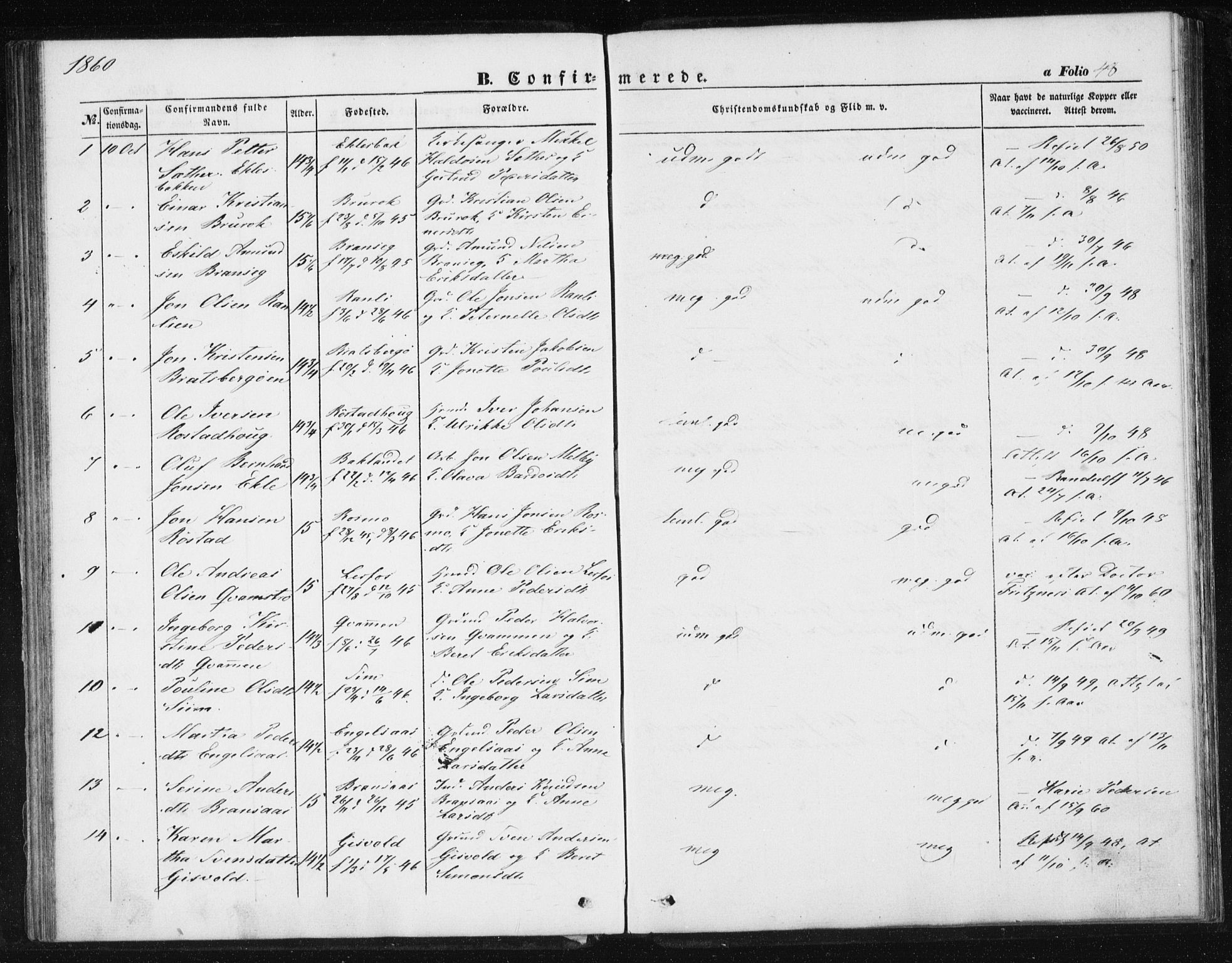 Ministerialprotokoller, klokkerbøker og fødselsregistre - Sør-Trøndelag, AV/SAT-A-1456/608/L0332: Parish register (official) no. 608A01, 1848-1861, p. 48