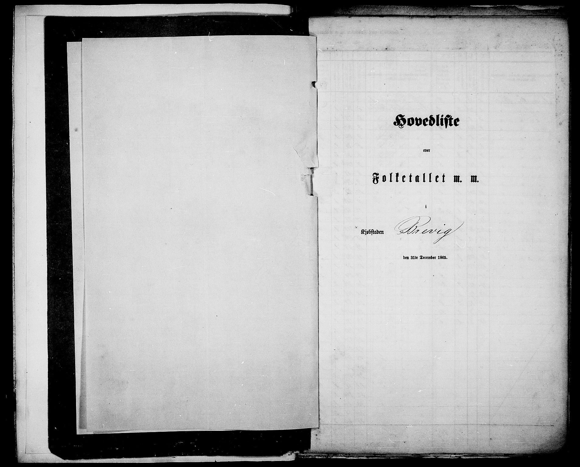 RA, 1865 census for Brevik, 1865, p. 5