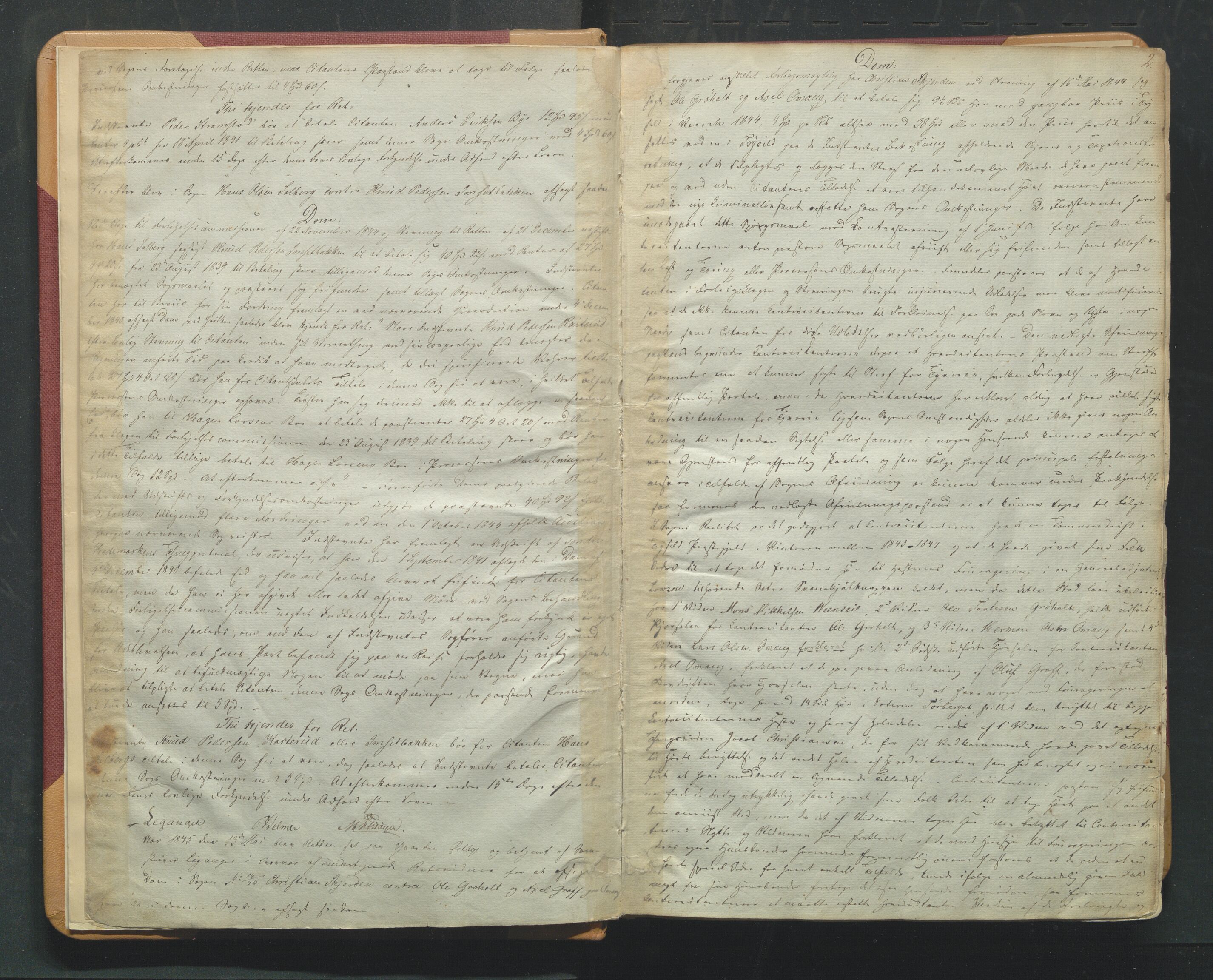 Sør-Hedmark sorenskriveri, AV/SAH-TING-014/G/Gb/Gba/L0006A: Tingbok, 1845-1853, p. 1b-2a