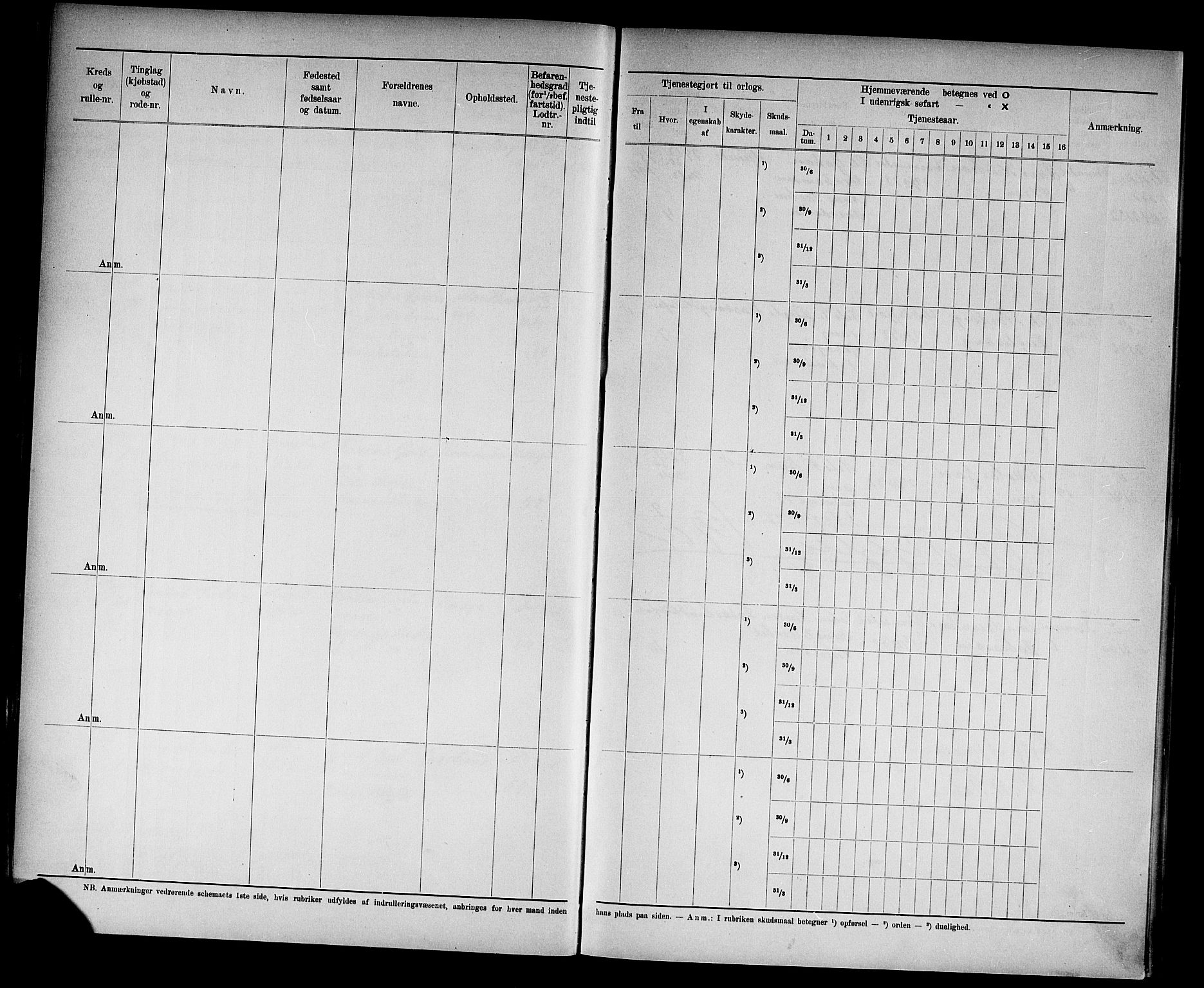 Kristiansand mønstringskrets, SAK/2031-0015/F/Fd/L0005: Rulle sjøvernepliktige, C-5, 1903, p. 33