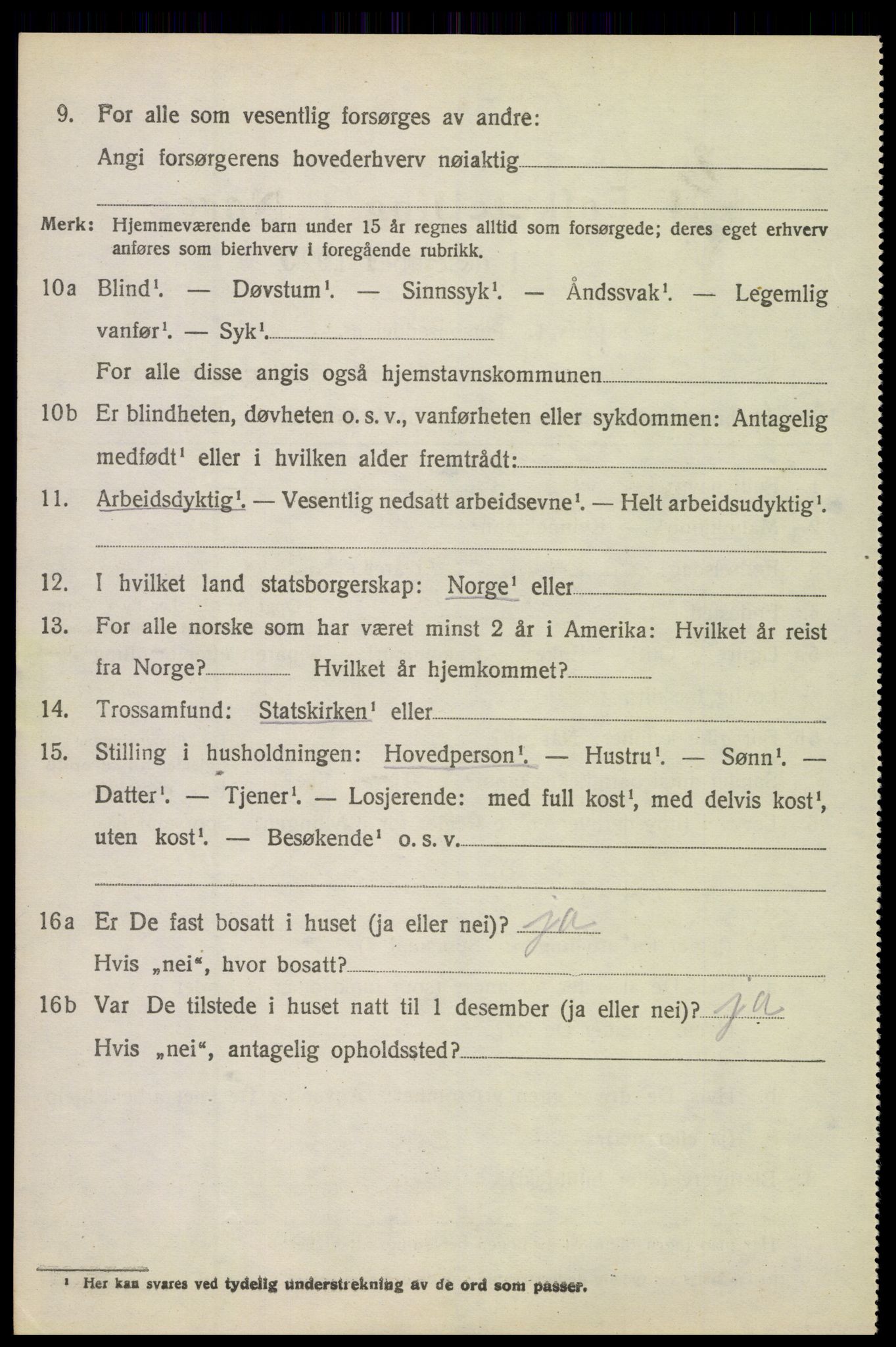 SAH, 1920 census for Ringebu, 1920, p. 7062