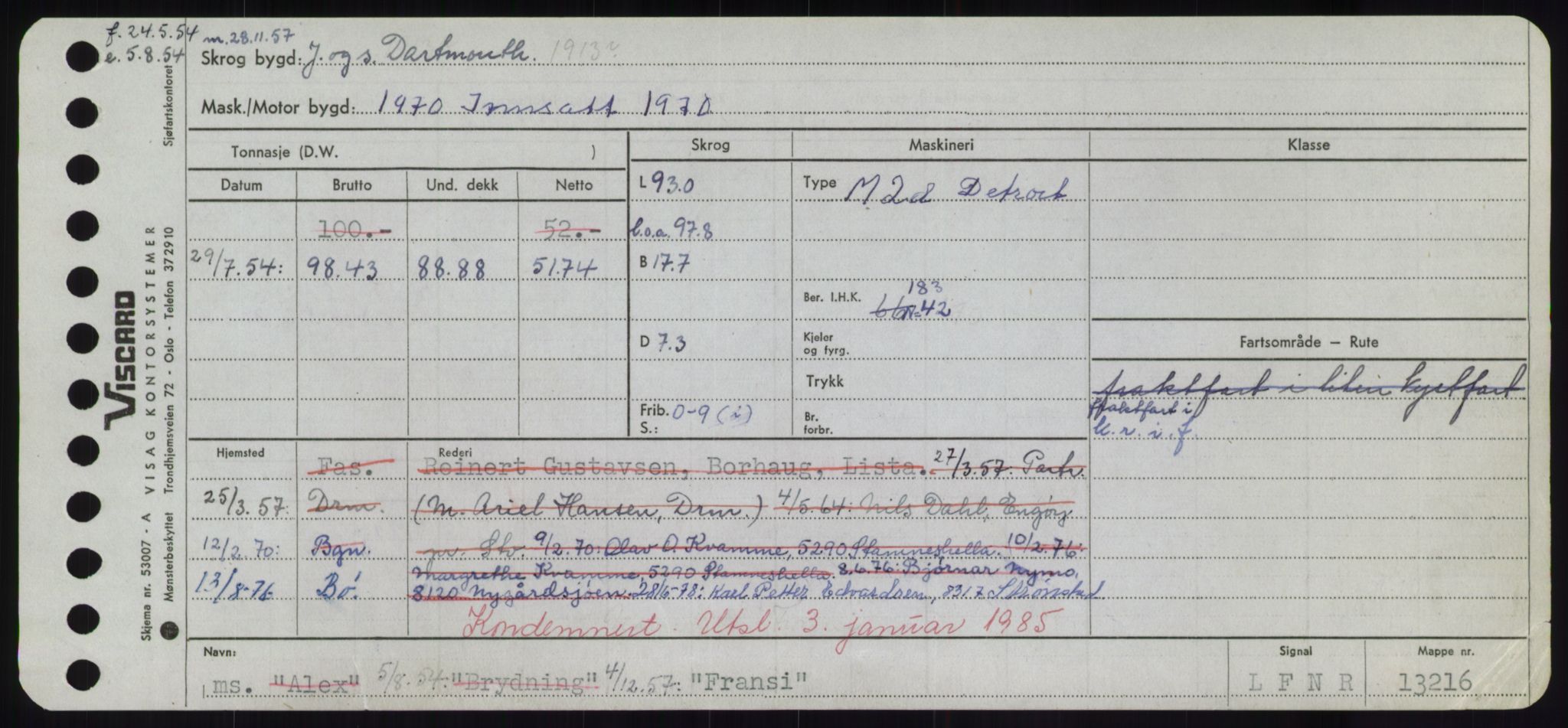 Sjøfartsdirektoratet med forløpere, Skipsmålingen, RA/S-1627/H/Hd/L0011: Fartøy, Fla-Får, p. 329