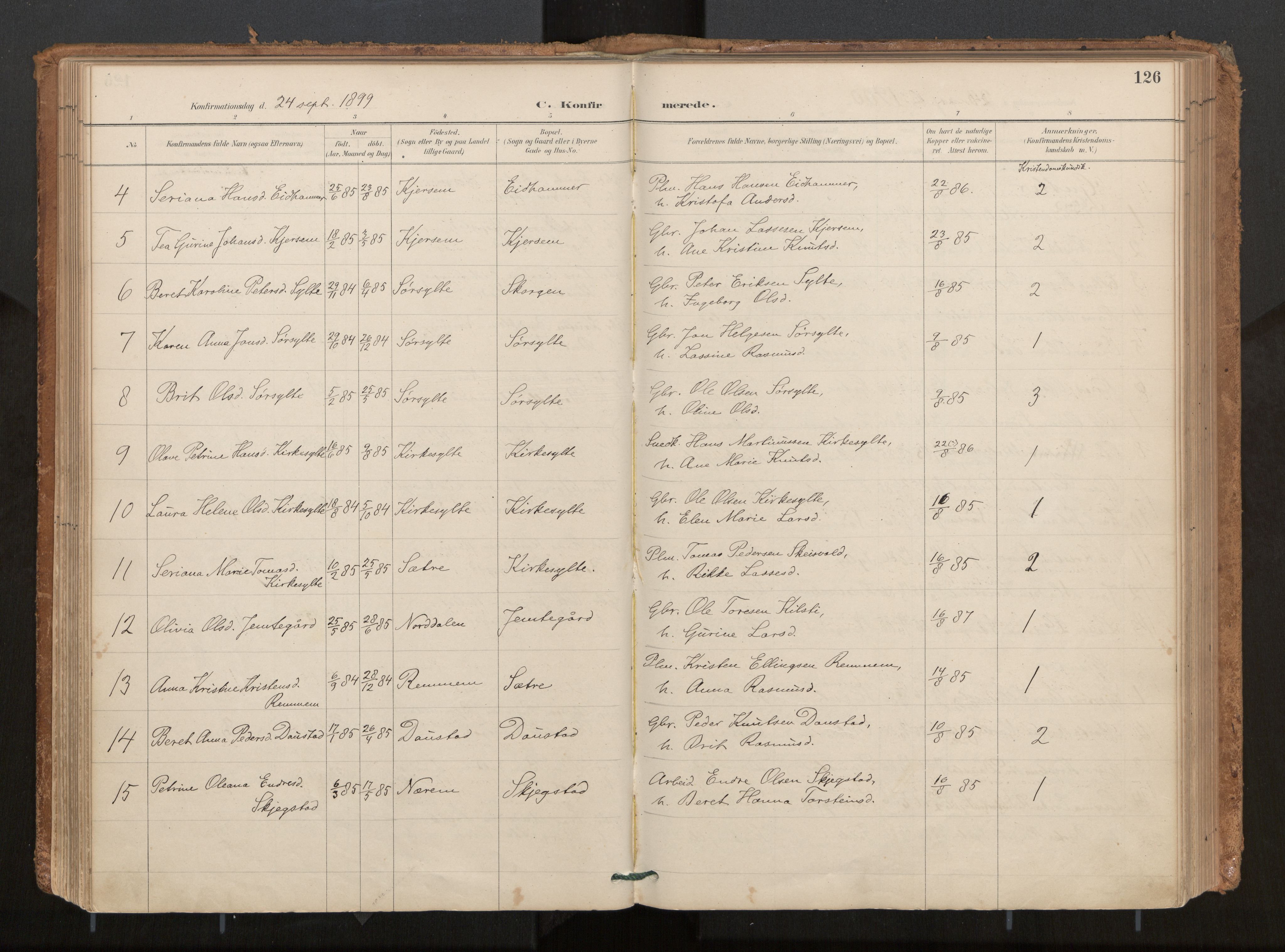 Ministerialprotokoller, klokkerbøker og fødselsregistre - Møre og Romsdal, AV/SAT-A-1454/541/L0545a: Parish register (official) no. 541A03, 1887-1912, p. 126