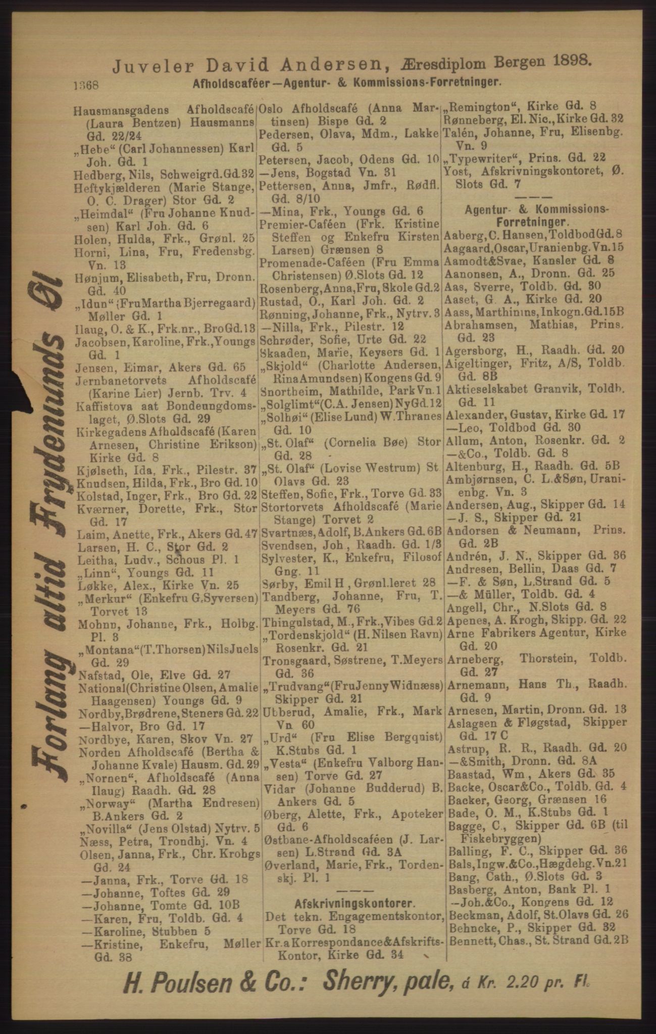 Kristiania/Oslo adressebok, PUBL/-, 1906, p. 1368