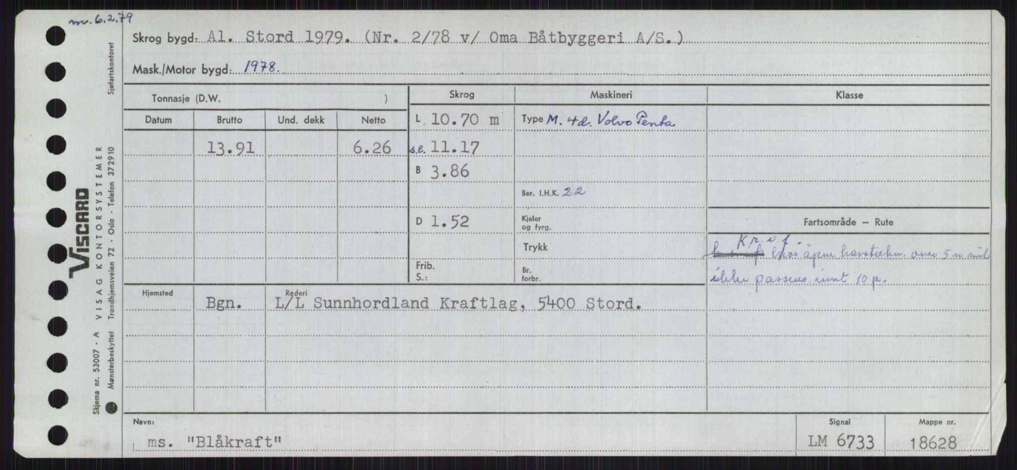 Sjøfartsdirektoratet med forløpere, Skipsmålingen, RA/S-1627/H/Ha/L0001/0002: Fartøy, A-Eig / Fartøy Bjør-Eig, p. 79