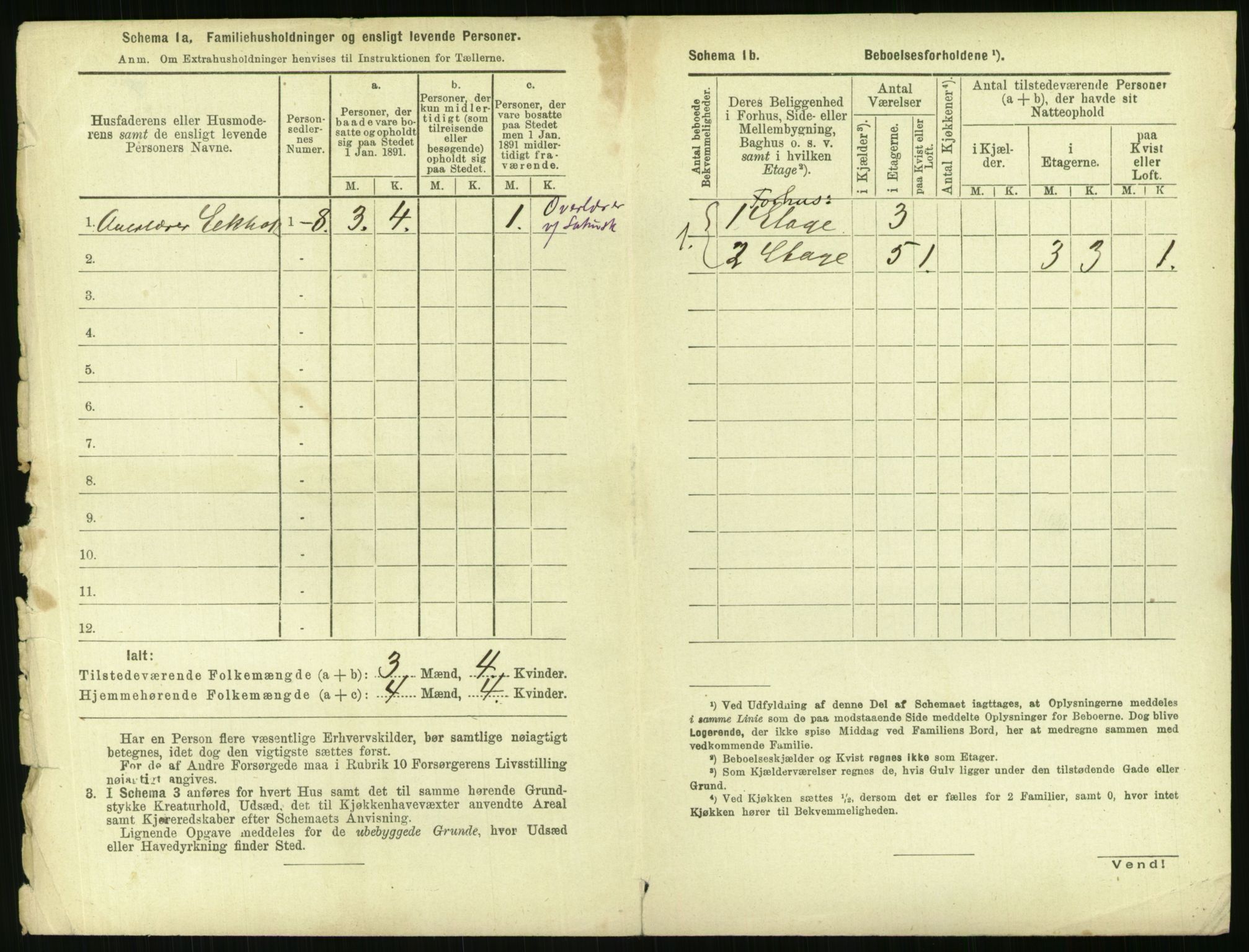 RA, 1891 census for 1103 Stavanger, 1891, p. 884