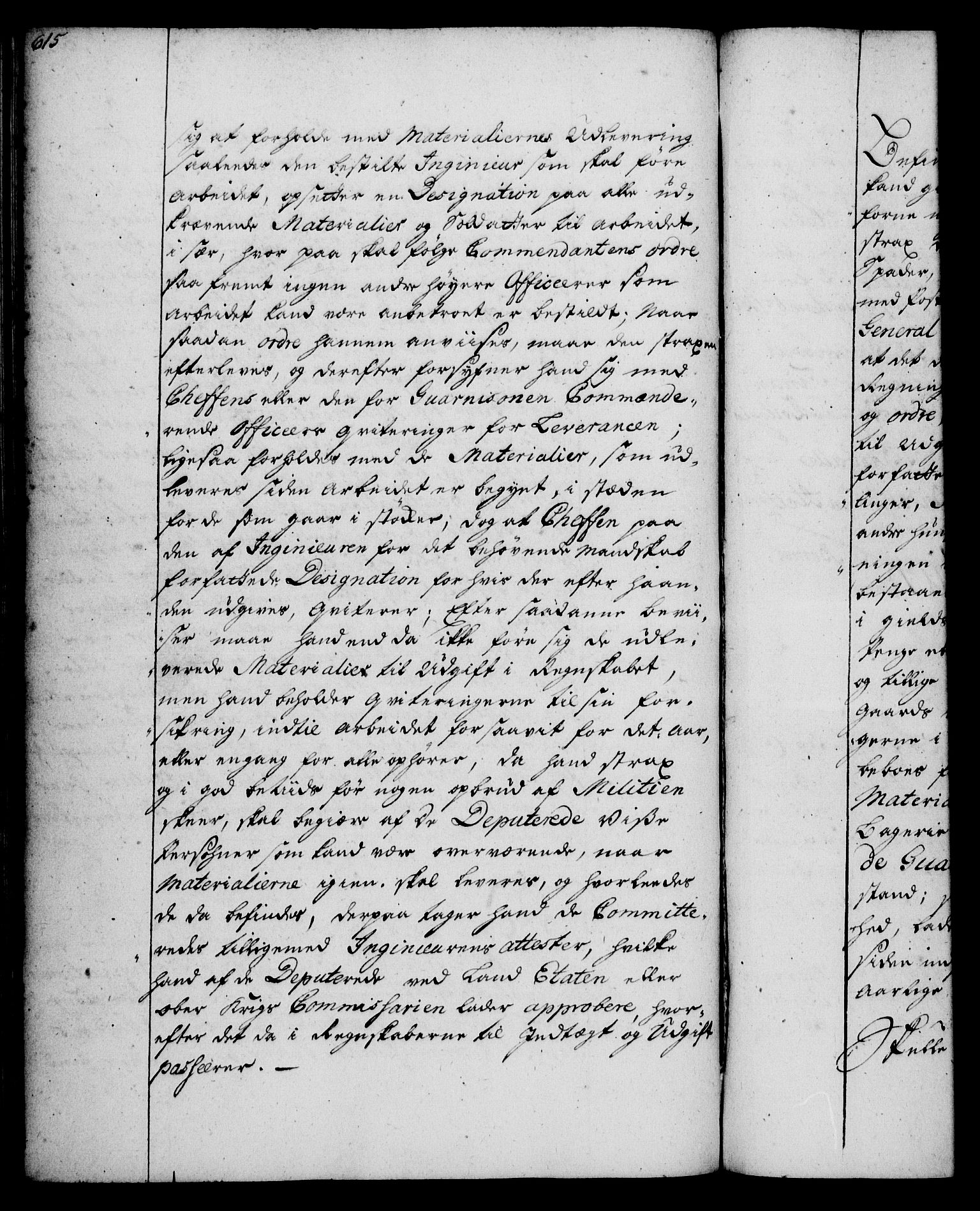 Rentekammeret, Kammerkanselliet, RA/EA-3111/G/Gg/Ggi/L0002: Norsk instruksjonsprotokoll med register (merket RK 53.35), 1729-1751, p. 615