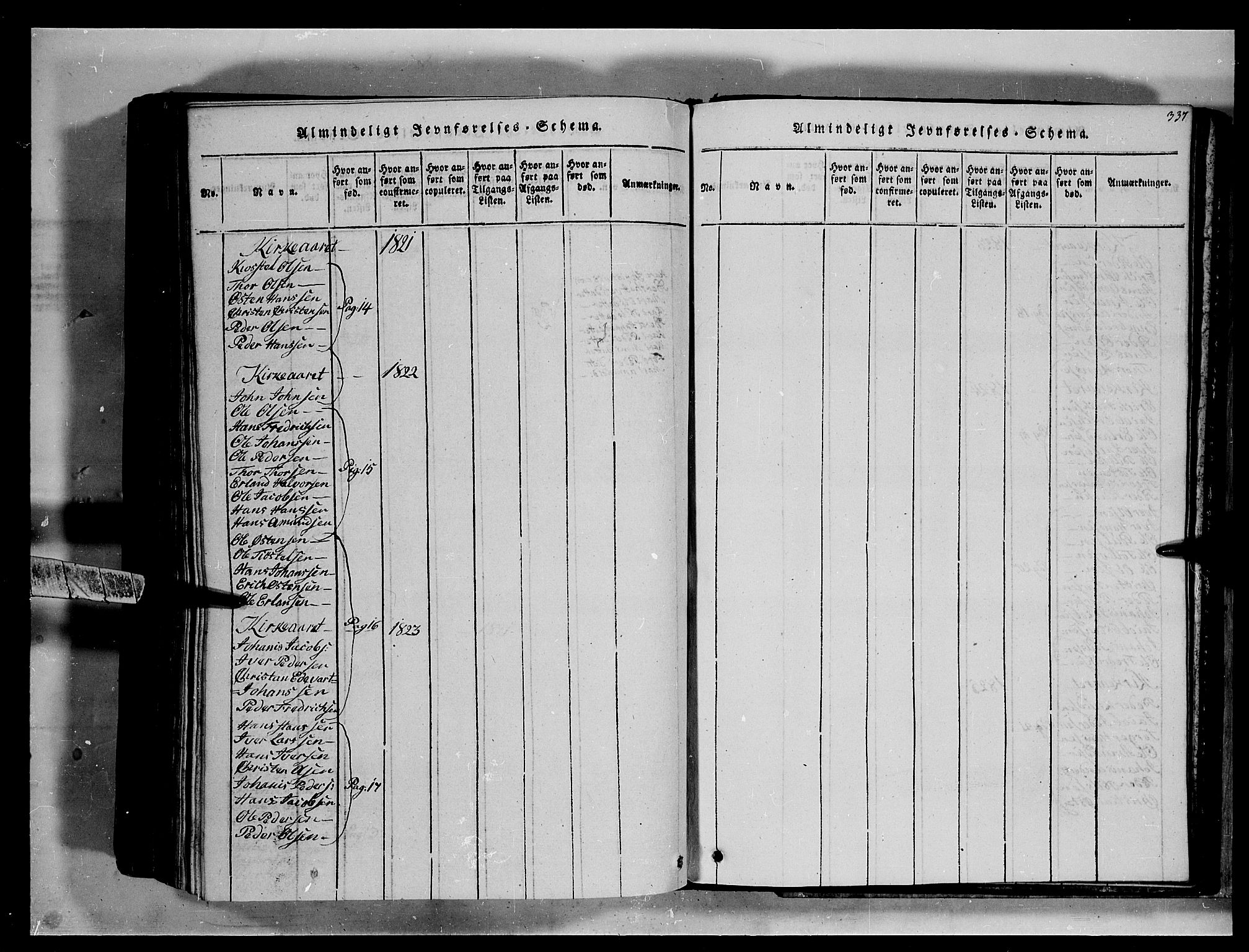 Fron prestekontor, SAH/PREST-078/H/Ha/Hab/L0002: Parish register (copy) no. 2, 1816-1850, p. 337
