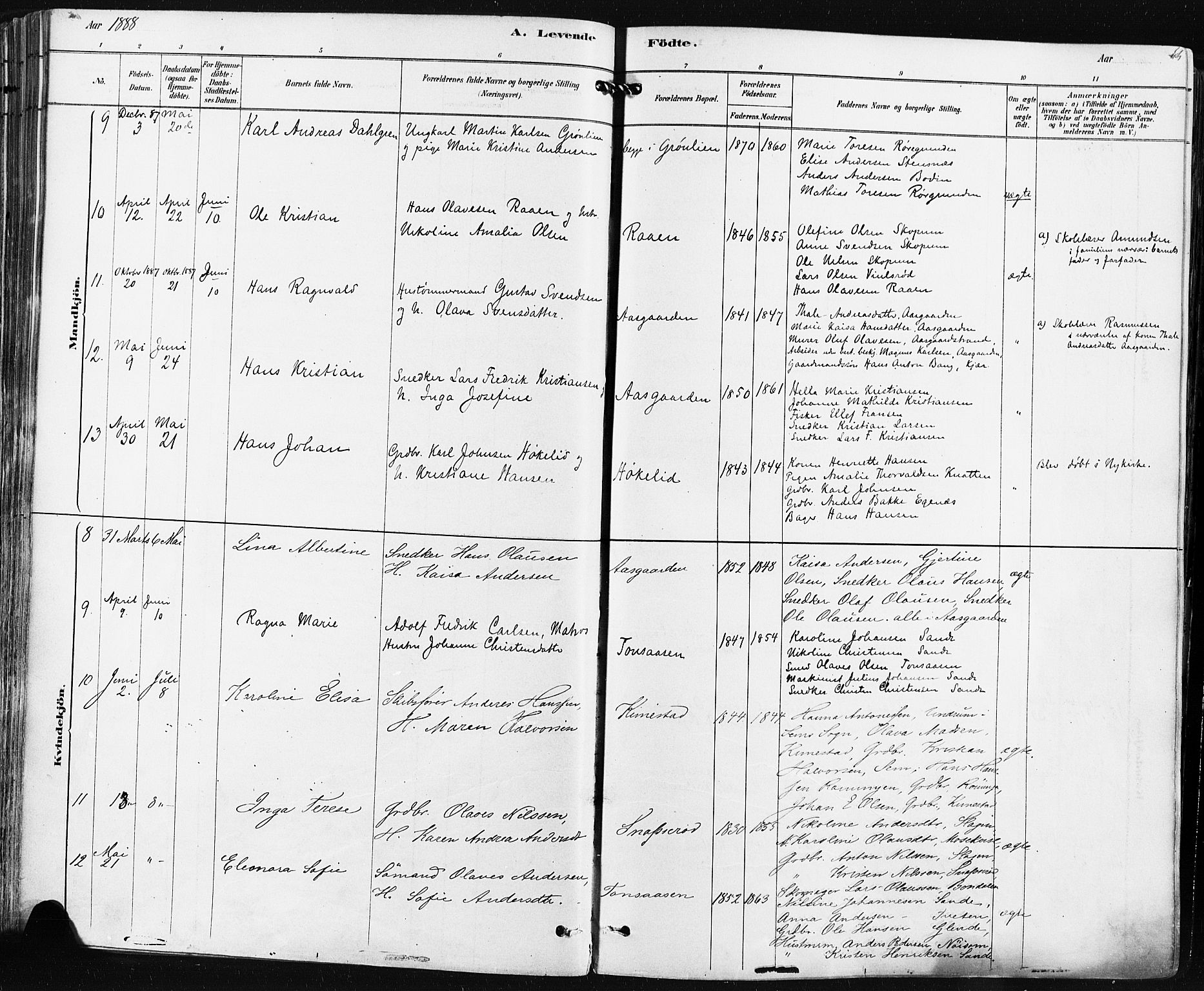 Borre kirkebøker, AV/SAKO-A-338/F/Fa/L0009: Parish register (official) no. I 9, 1878-1896, p. 66