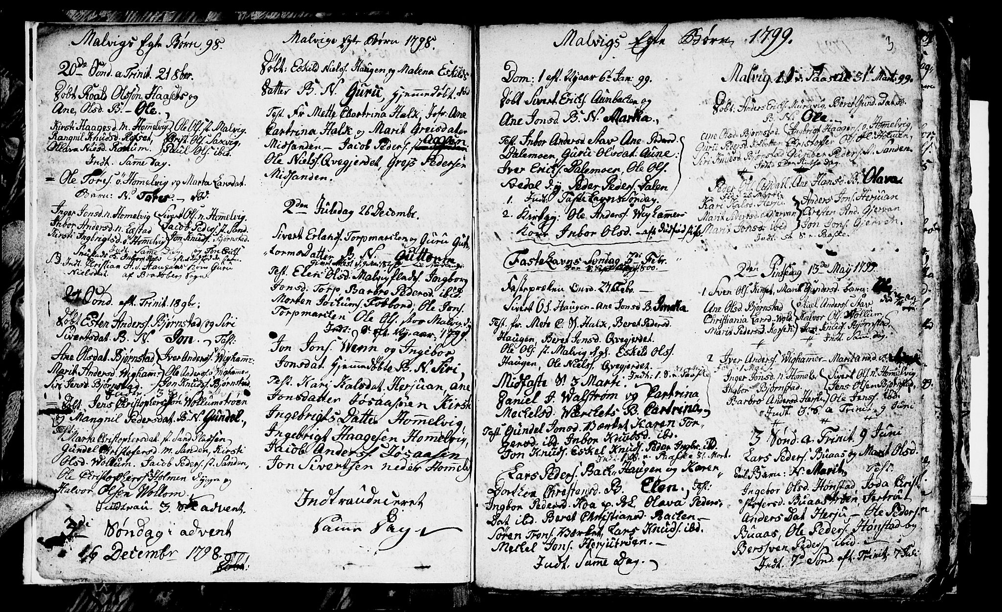 Ministerialprotokoller, klokkerbøker og fødselsregistre - Sør-Trøndelag, SAT/A-1456/616/L0419: Parish register (copy) no. 616C02, 1797-1816, p. 3