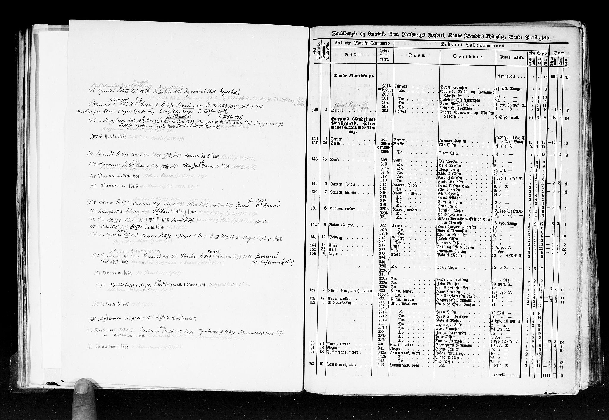 Rygh, RA/PA-0034/F/Fb/L0006: Matrikkelen for 1838 - Jarlsberg og Larviks amt (Vestfold fylke), 1838