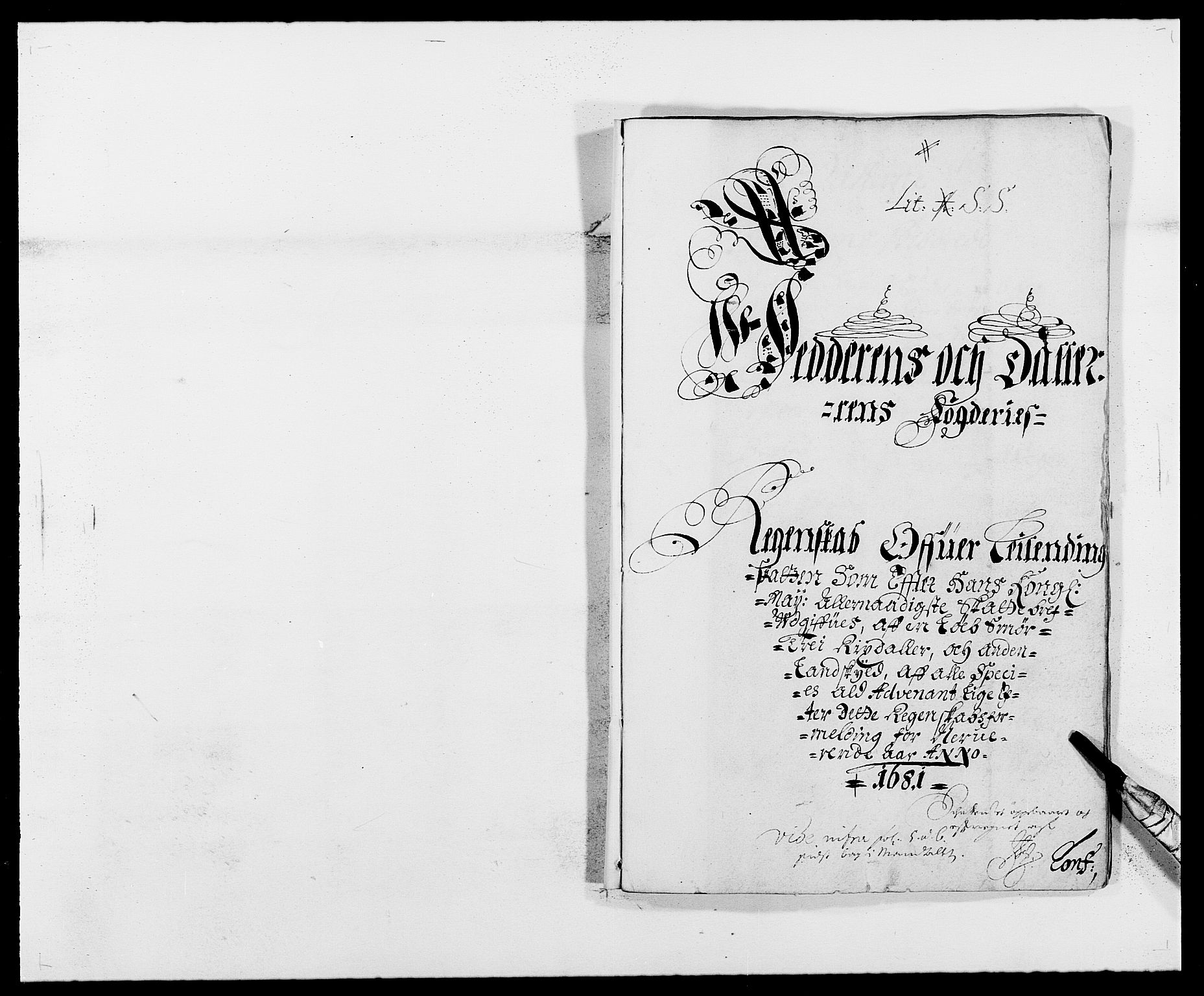 Rentekammeret inntil 1814, Reviderte regnskaper, Fogderegnskap, RA/EA-4092/R46/L2722: Fogderegnskap Jæren og Dalane, 1681, p. 1