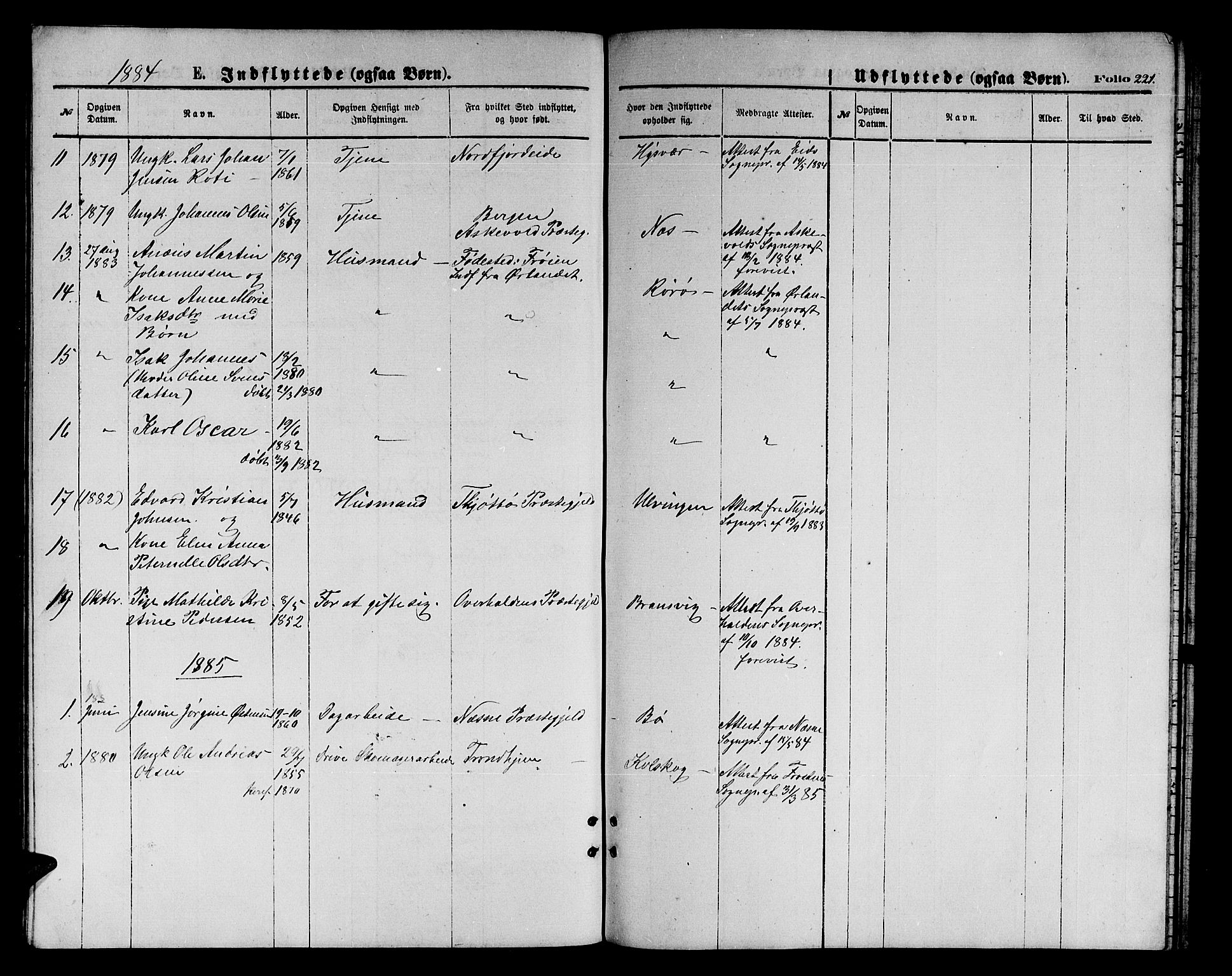 Ministerialprotokoller, klokkerbøker og fødselsregistre - Nordland, AV/SAT-A-1459/816/L0252: Parish register (copy) no. 816C02, 1871-1885, p. 221