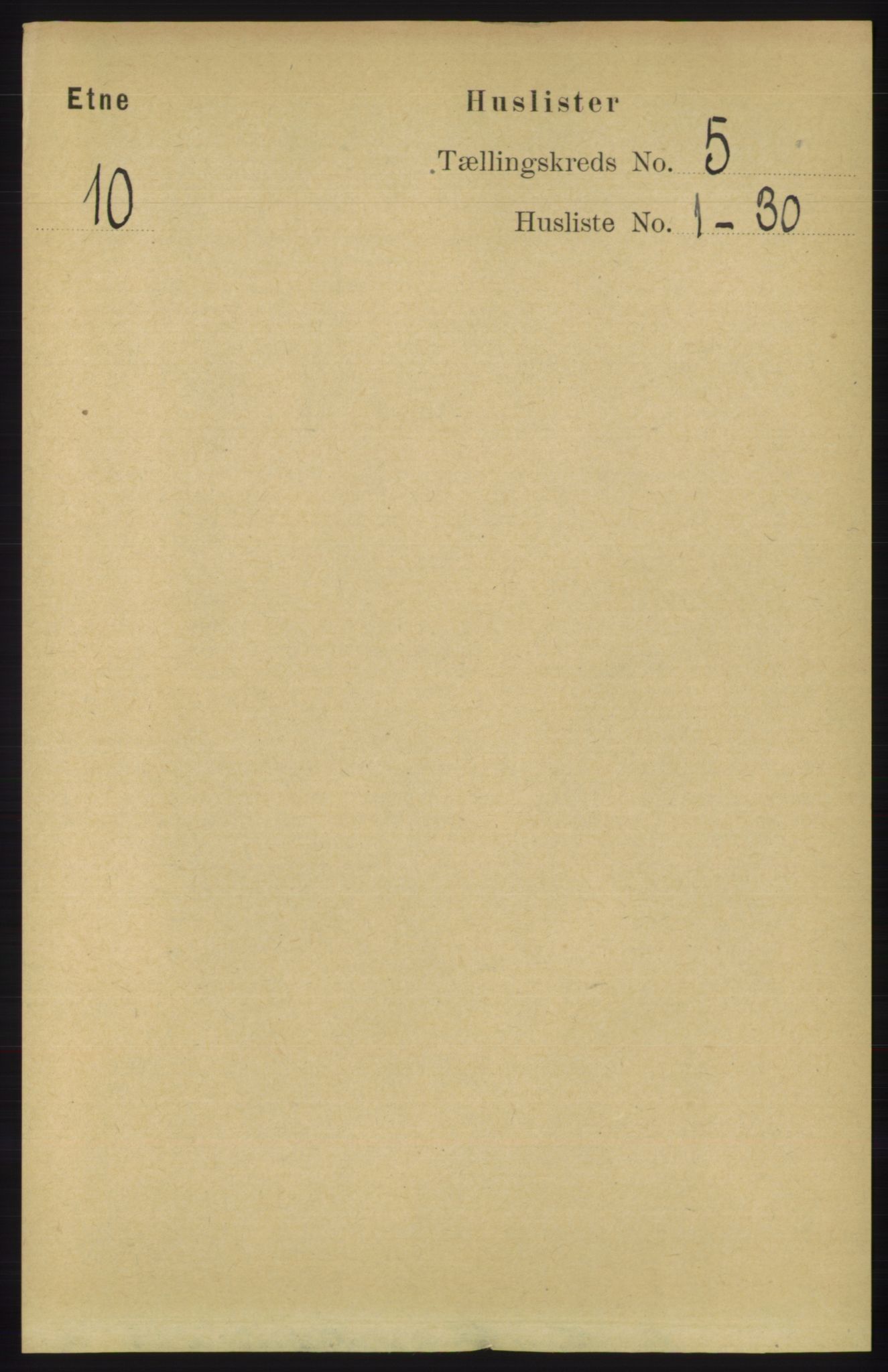 RA, 1891 census for 1211 Etne, 1891, p. 984