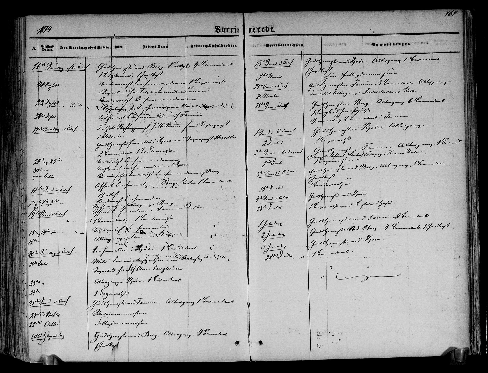 Brunlanes kirkebøker, AV/SAKO-A-342/F/Fa/L0005: Parish register (official) no. I 5, 1862-1877, p. 464