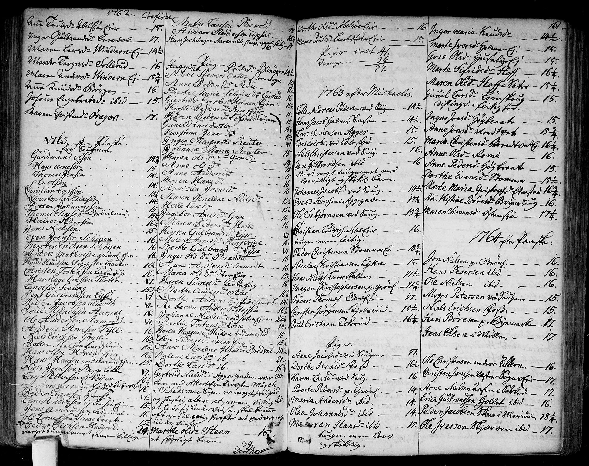 Aker prestekontor kirkebøker, SAO/A-10861/F/L0008: Parish register (official) no. 8, 1749-1765, p. 161