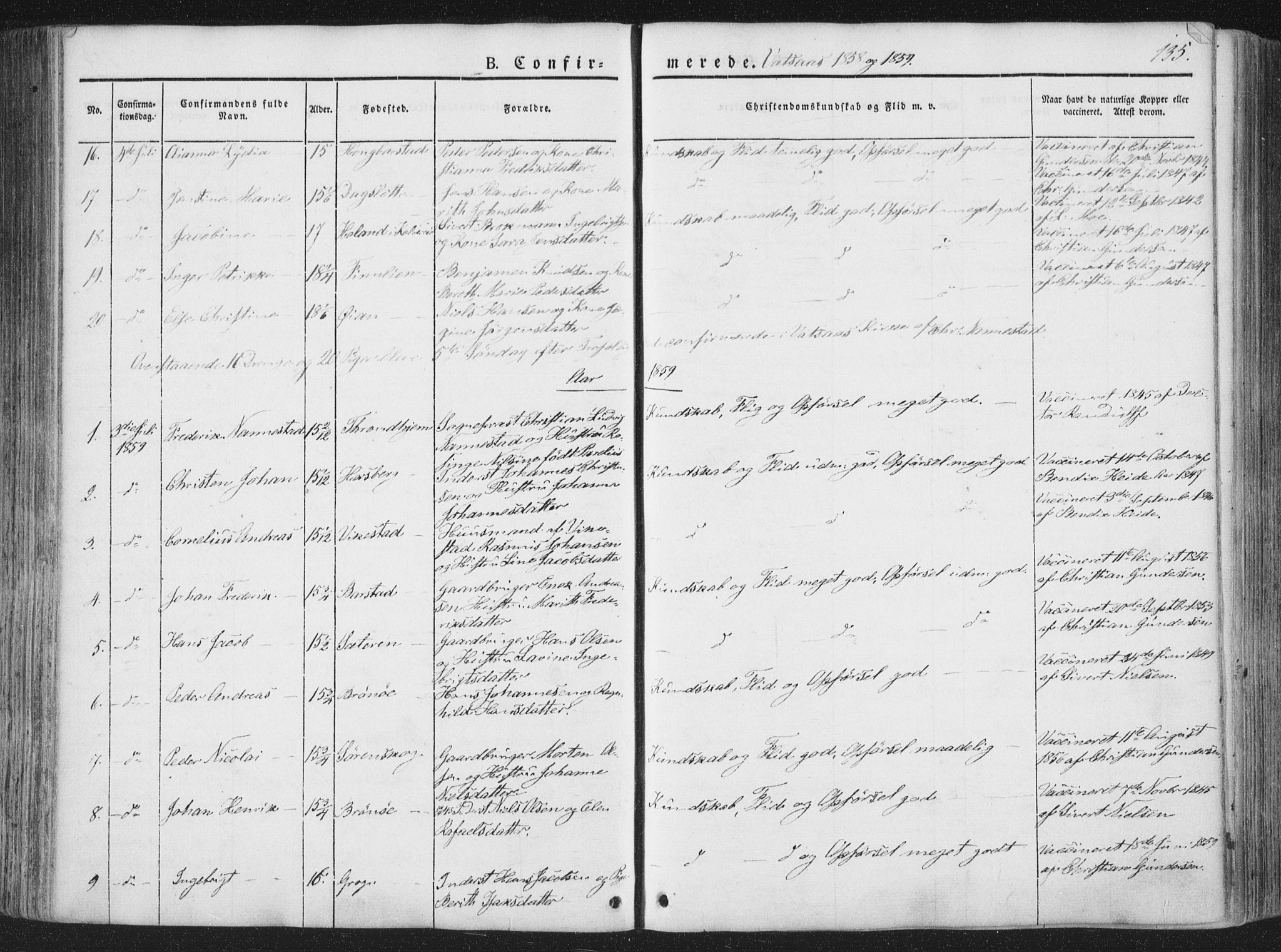 Ministerialprotokoller, klokkerbøker og fødselsregistre - Nordland, AV/SAT-A-1459/810/L0144: Parish register (official) no. 810A07 /1, 1841-1862, p. 135