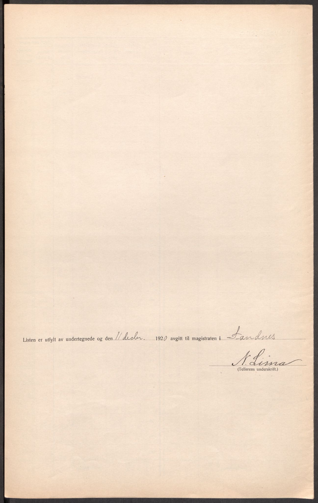 SAST, 1920 census for Sandnes, 1920, p. 23