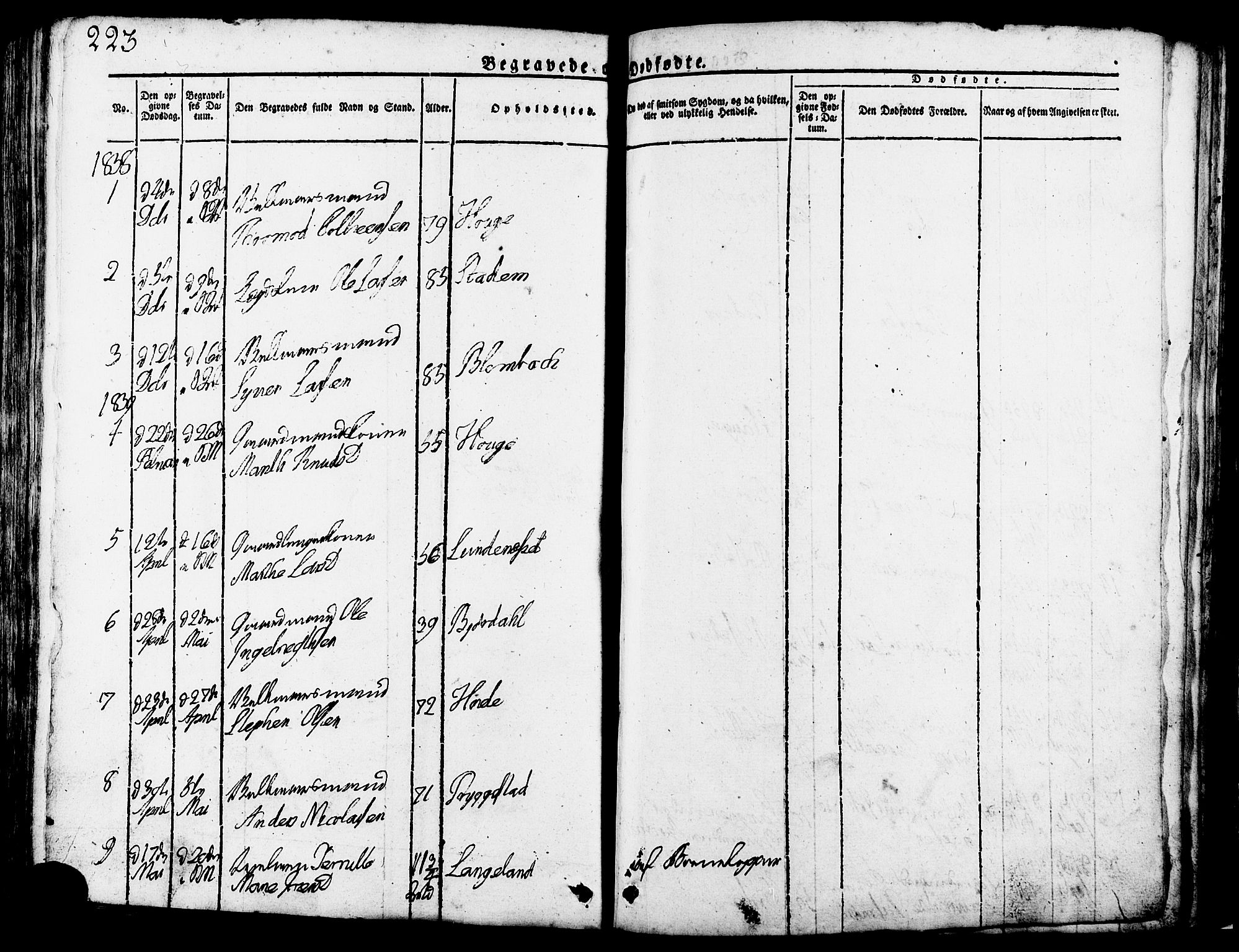 Ministerialprotokoller, klokkerbøker og fødselsregistre - Møre og Romsdal, SAT/A-1454/517/L0221: Parish register (official) no. 517A01, 1827-1858, p. 223