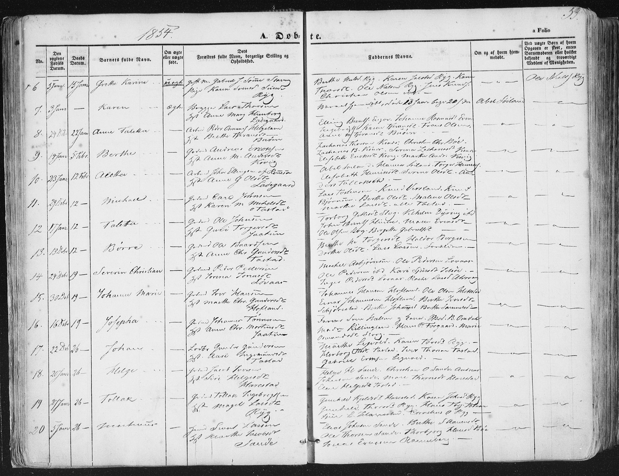 Hetland sokneprestkontor, AV/SAST-A-101826/30/30BA/L0002: Parish register (official) no. A 2, 1849-1869, p. 53