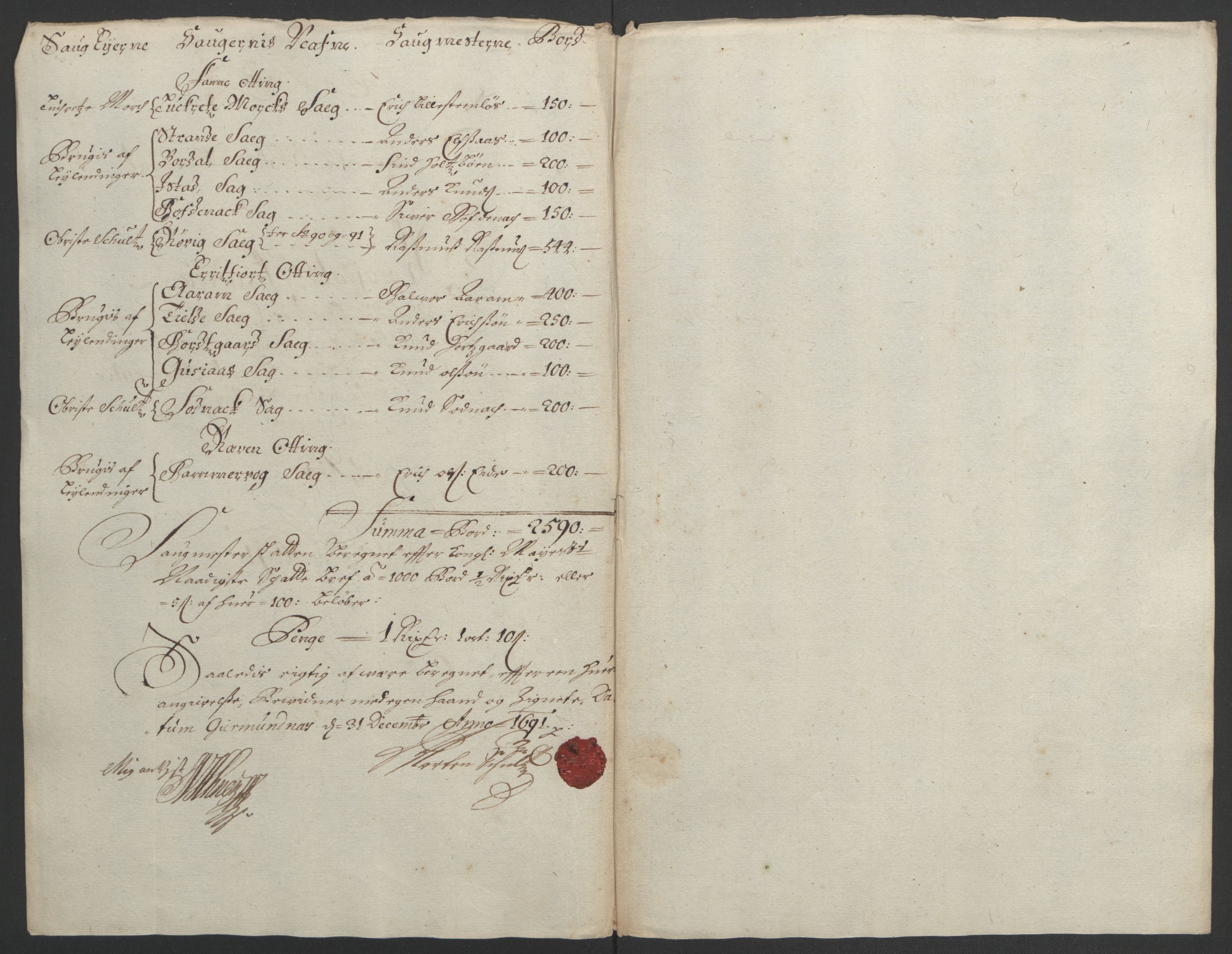 Rentekammeret inntil 1814, Reviderte regnskaper, Fogderegnskap, RA/EA-4092/R55/L3649: Fogderegnskap Romsdal, 1690-1691, p. 250