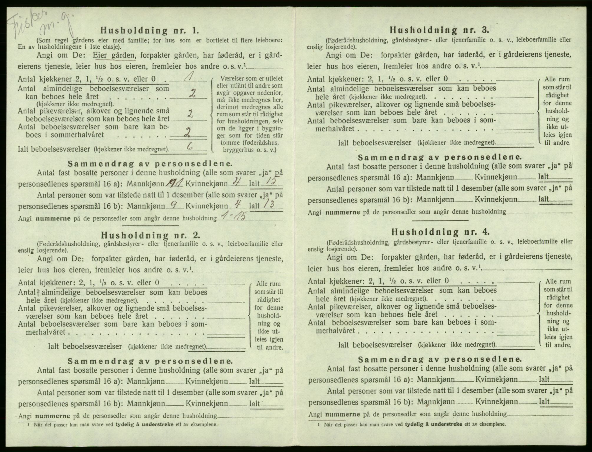 SAB, 1920 census for Austevoll, 1920, p. 460