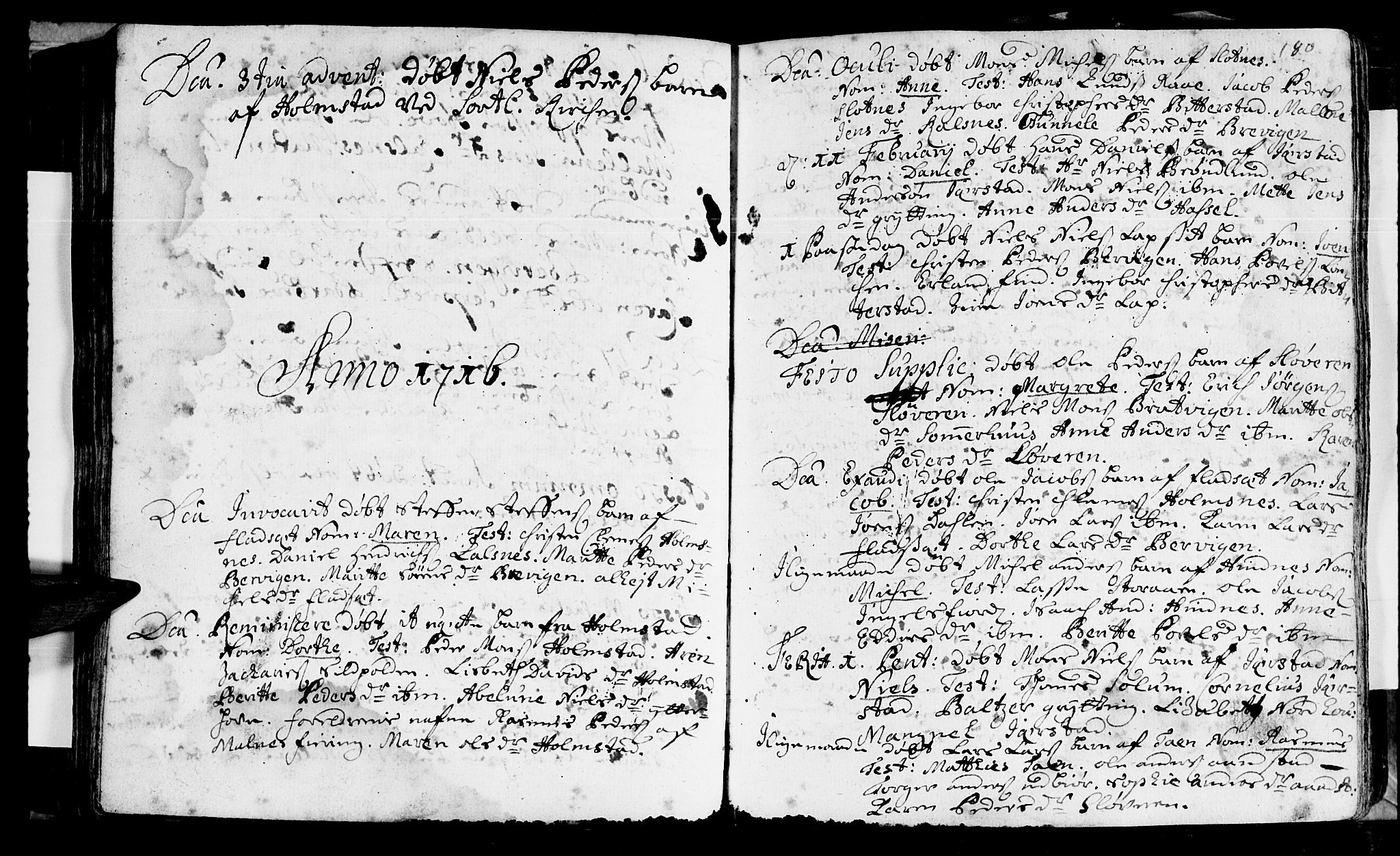 Ministerialprotokoller, klokkerbøker og fødselsregistre - Nordland, AV/SAT-A-1459/888/L1231: Parish register (official) no. 888A01 /1, 1693-1738, p. 180