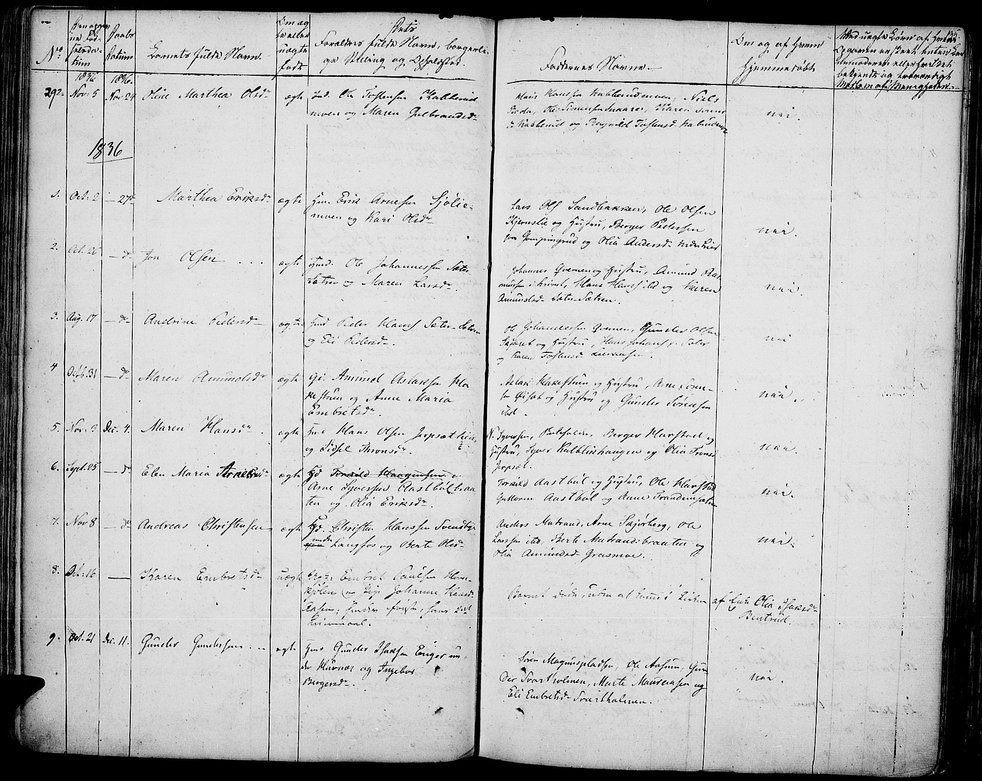 Vinger prestekontor, AV/SAH-PREST-024/H/Ha/Haa/L0007: Parish register (official) no. 7, 1826-1839, p. 135