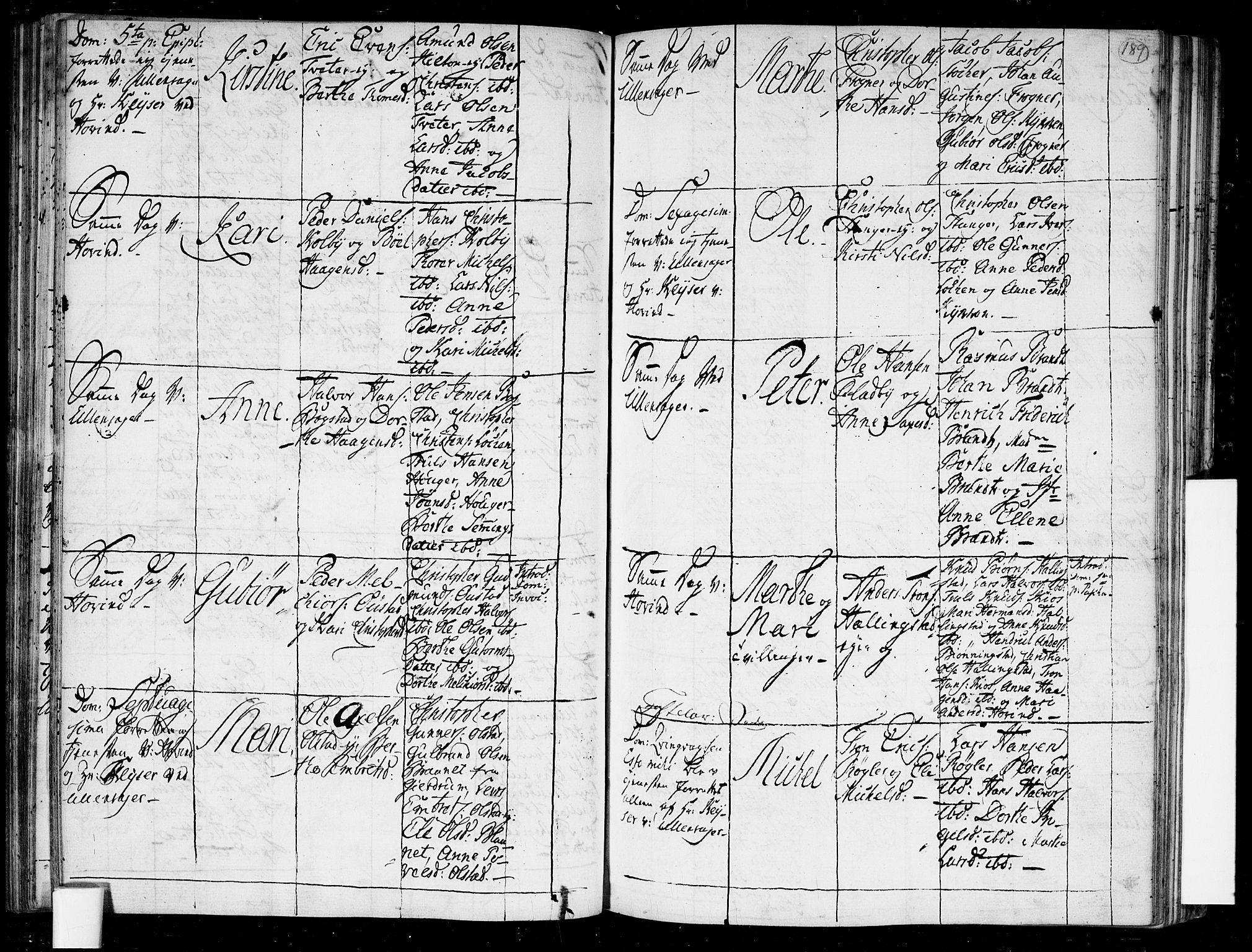 Ullensaker prestekontor Kirkebøker, SAO/A-10236a/F/Fa/L0006: Parish register (official) no. I 6, 1762-1785, p. 189