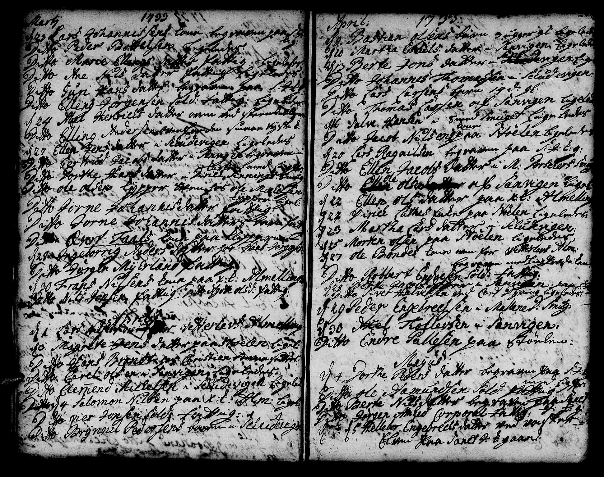 Korskirken sokneprestembete, SAB/A-76101/H/Haa/L0011: Parish register (official) no. A 11, 1731-1785, p. 8