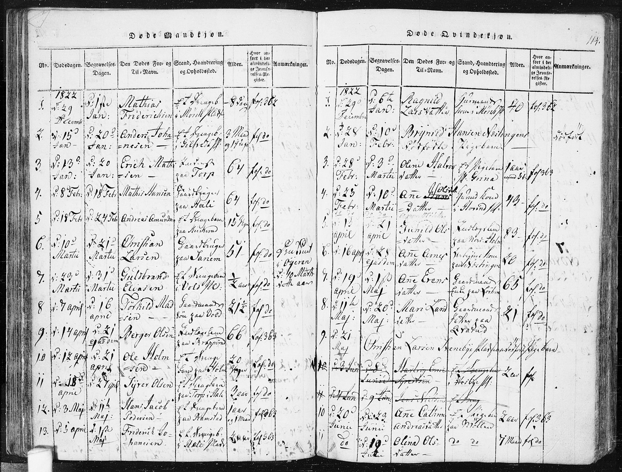 Spydeberg prestekontor Kirkebøker, AV/SAO-A-10924/F/Fa/L0004: Parish register (official) no. I 4, 1814-1841, p. 113