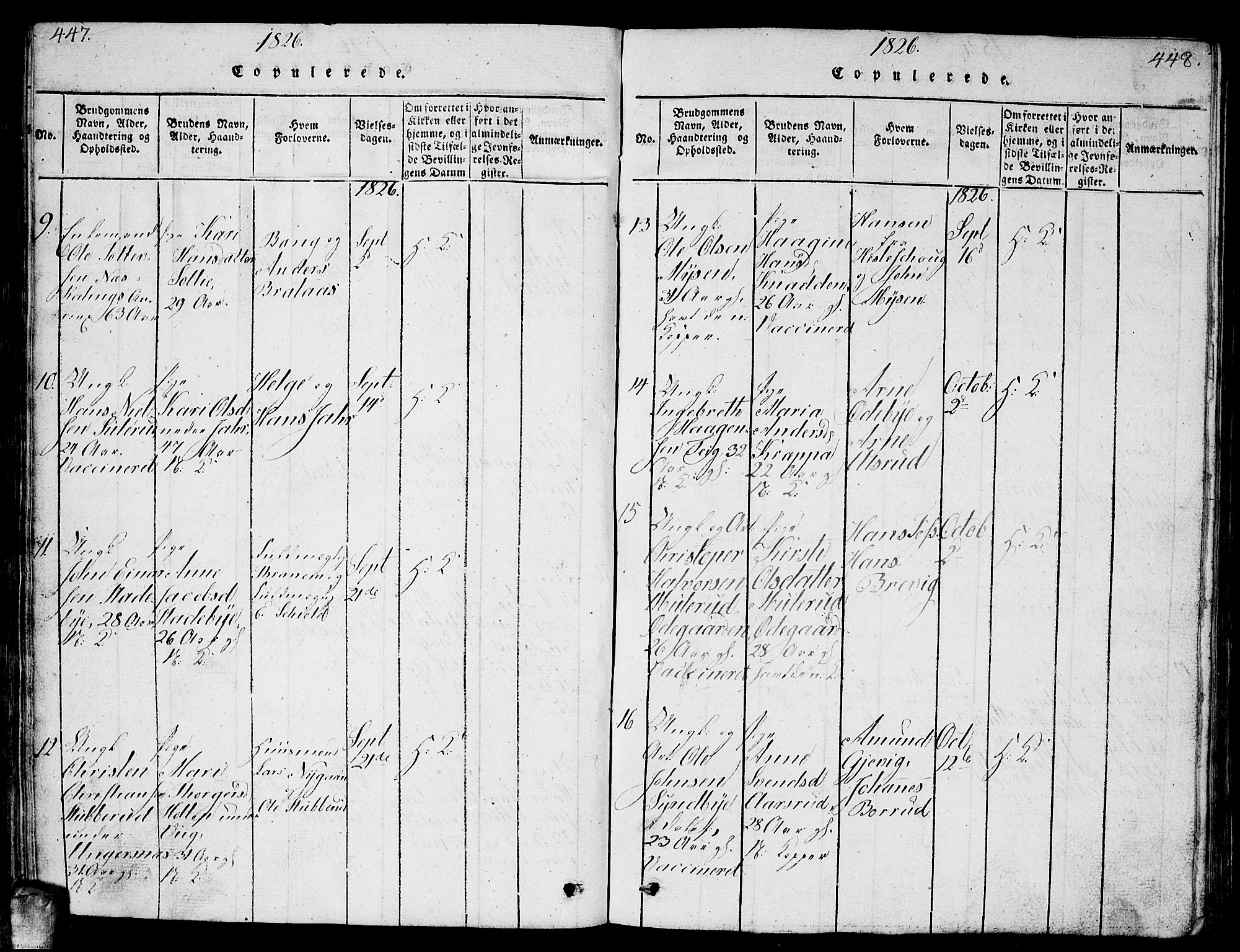 Enebakk prestekontor Kirkebøker, AV/SAO-A-10171c/G/Ga/L0001: Parish register (copy) no. I 1, 1815-1833, p. 447-448