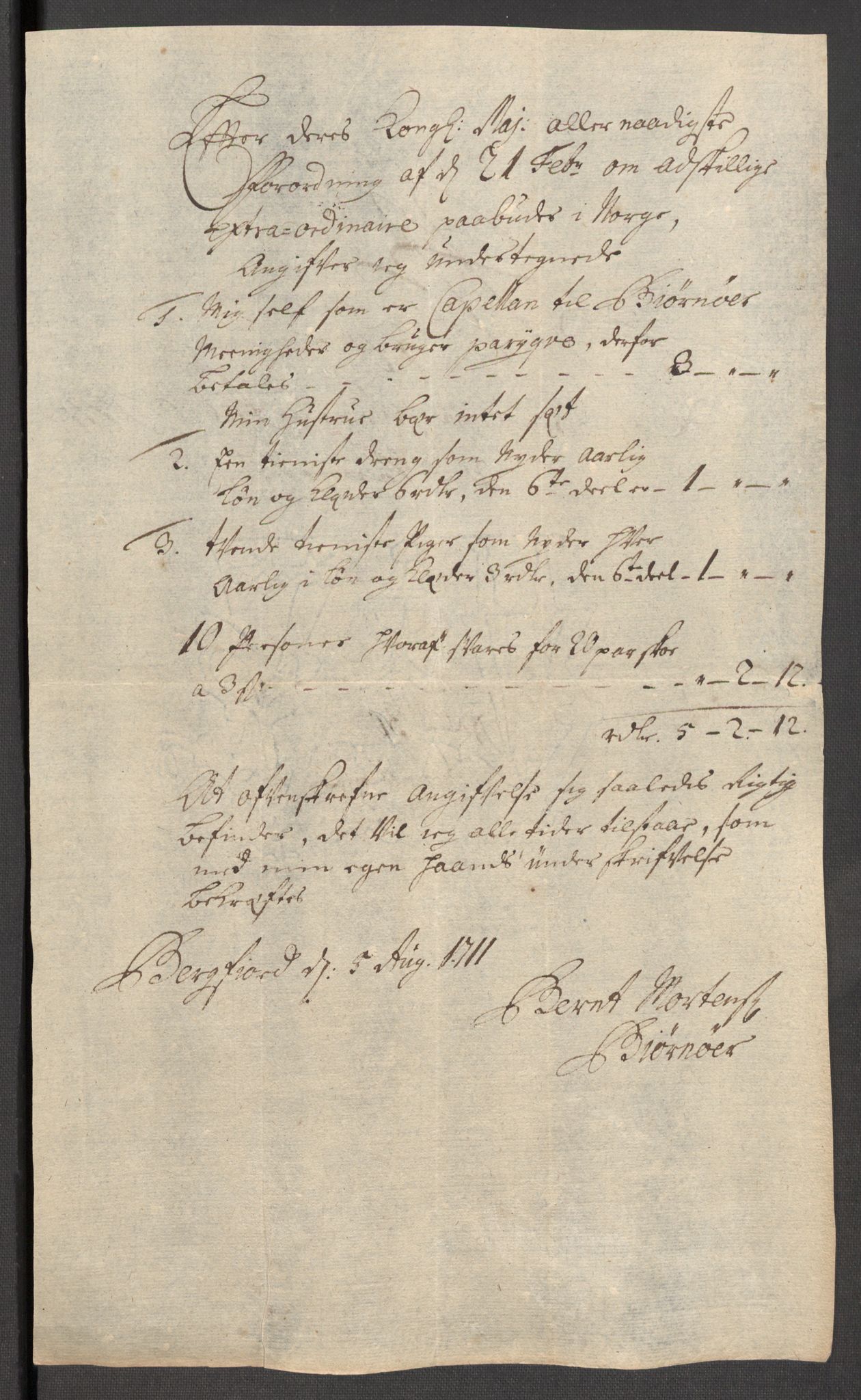 Rentekammeret inntil 1814, Reviderte regnskaper, Fogderegnskap, RA/EA-4092/R57/L3860: Fogderegnskap Fosen, 1711, p. 427