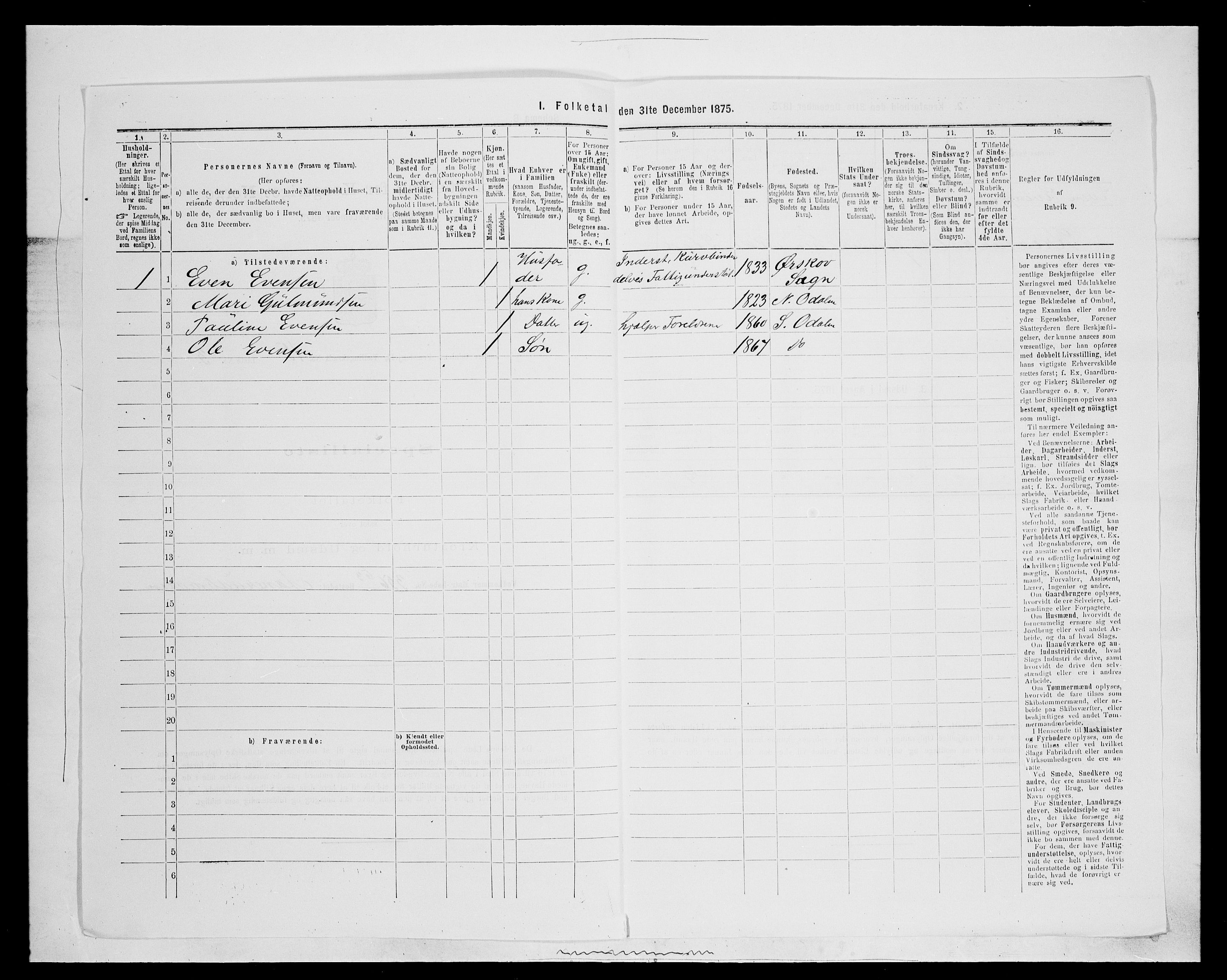 SAH, 1875 census for 0419P Sør-Odal, 1875, p. 1382