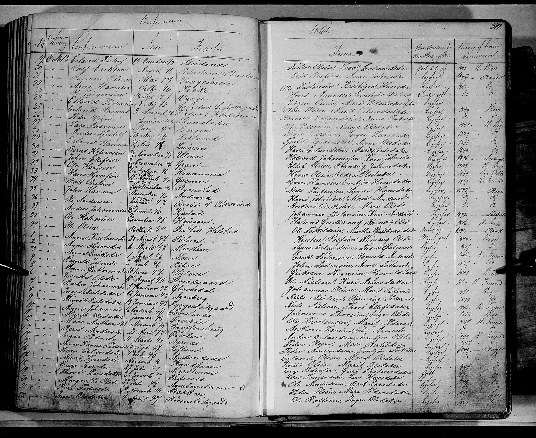 Lom prestekontor, AV/SAH-PREST-070/K/L0006: Parish register (official) no. 6A, 1837-1863, p. 349