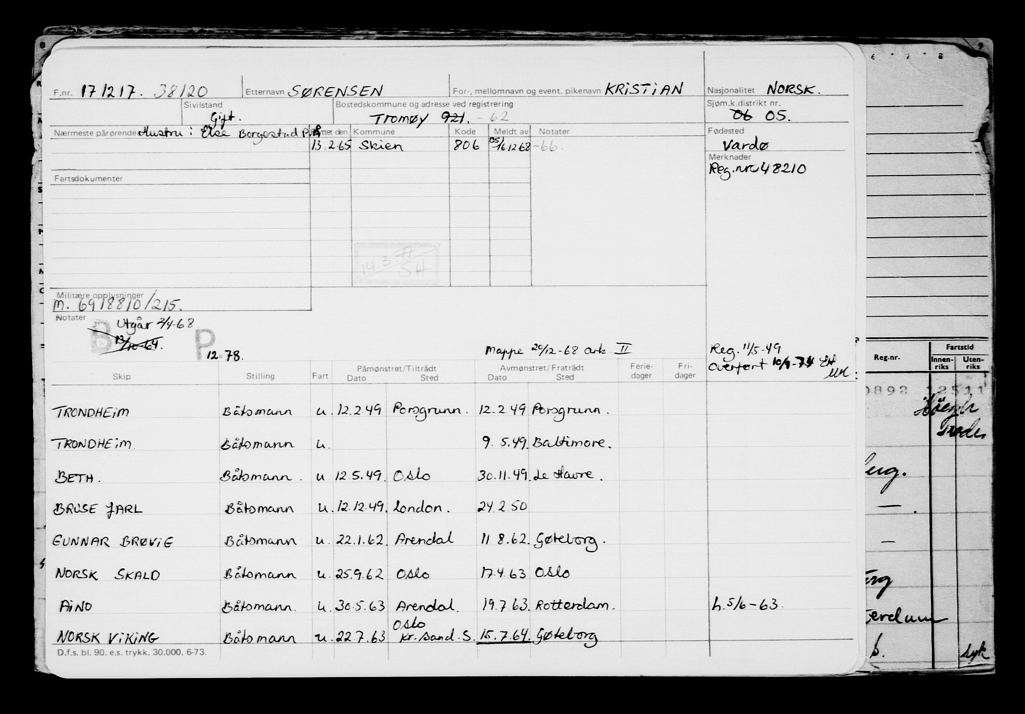 Direktoratet for sjømenn, AV/RA-S-3545/G/Gb/L0154: Hovedkort, 1917-1918, p. 54