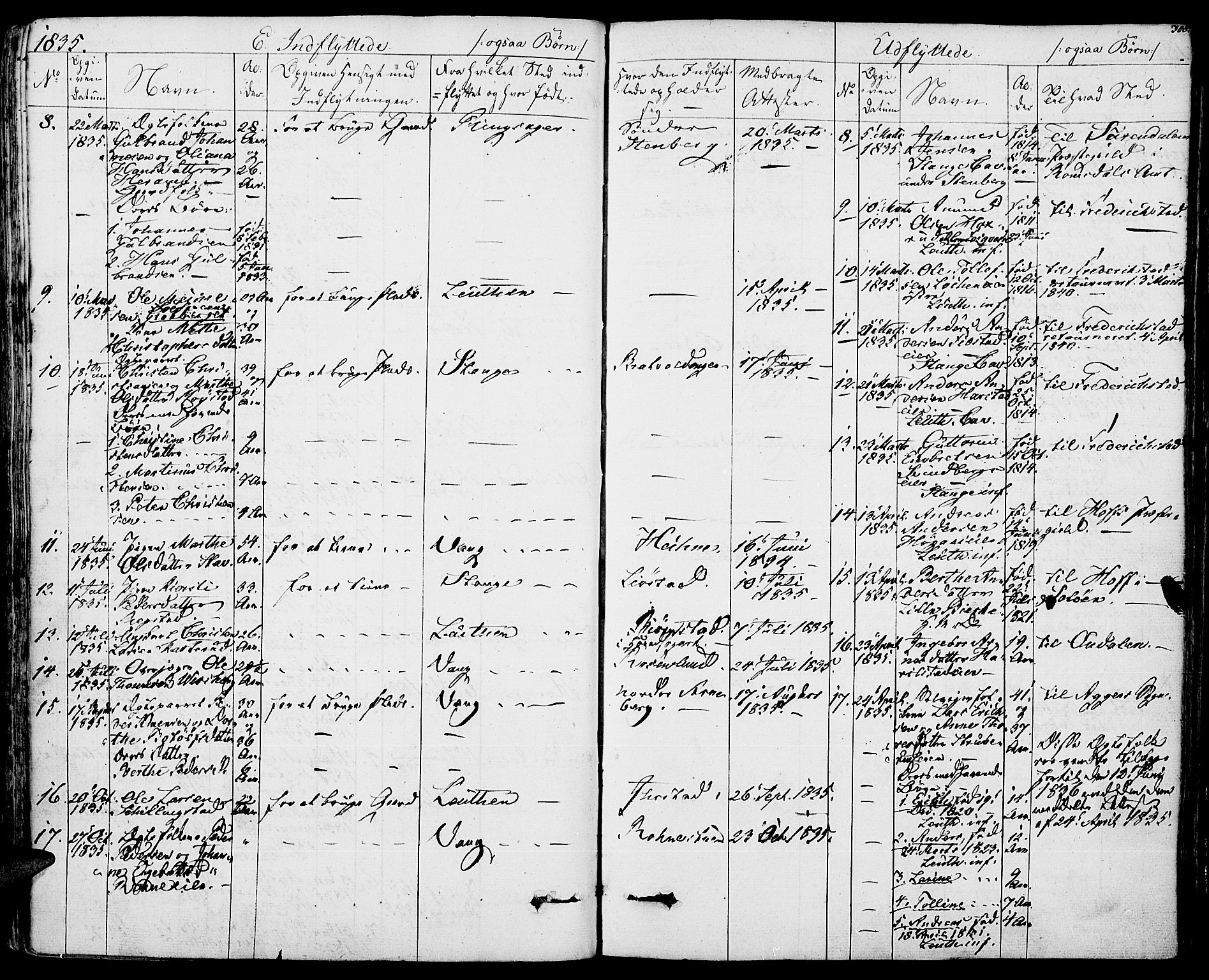 Romedal prestekontor, SAH/PREST-004/K/L0003: Parish register (official) no. 3, 1829-1846, p. 308