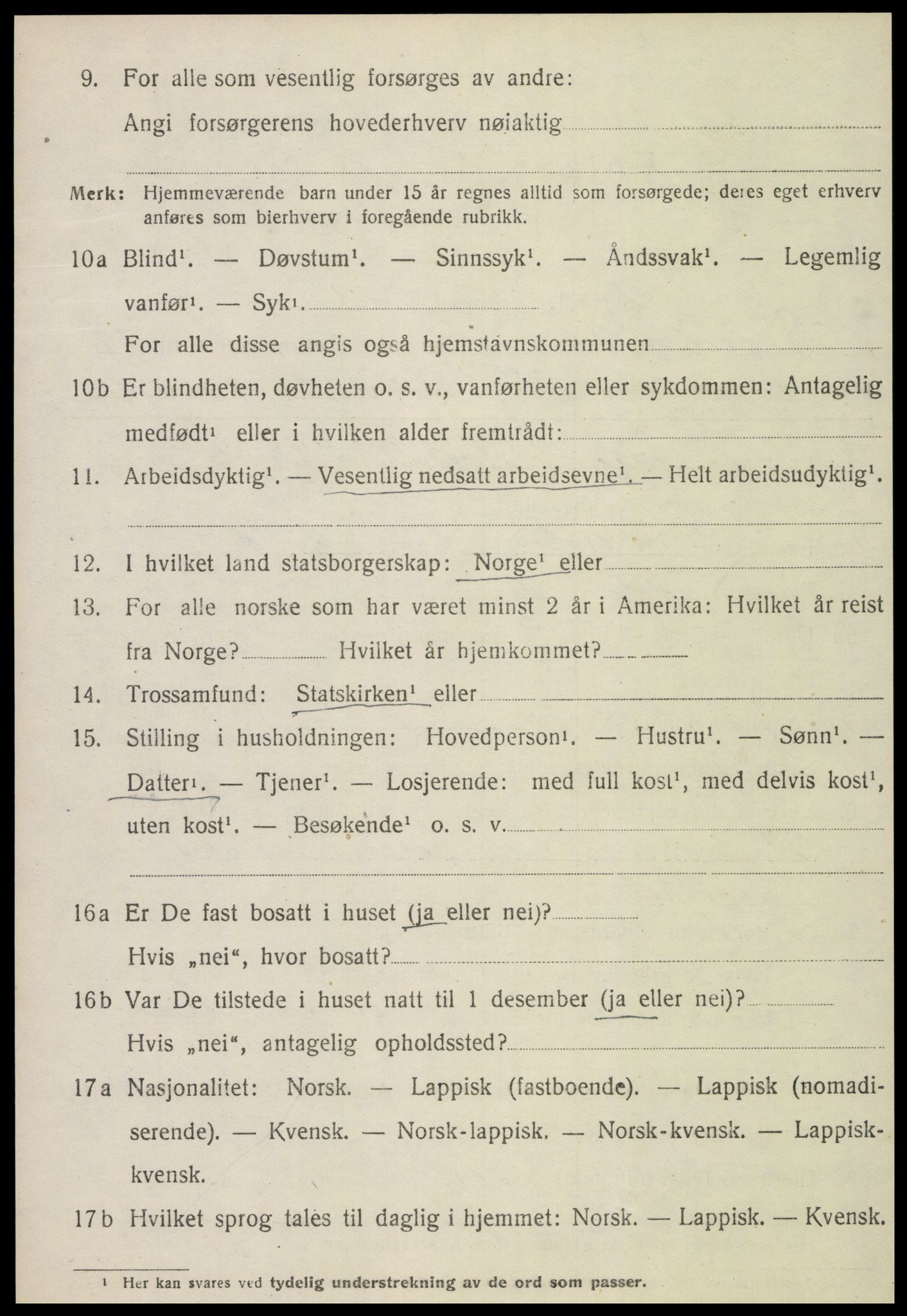 SAT, 1920 census for Verdal, 1920, p. 13334