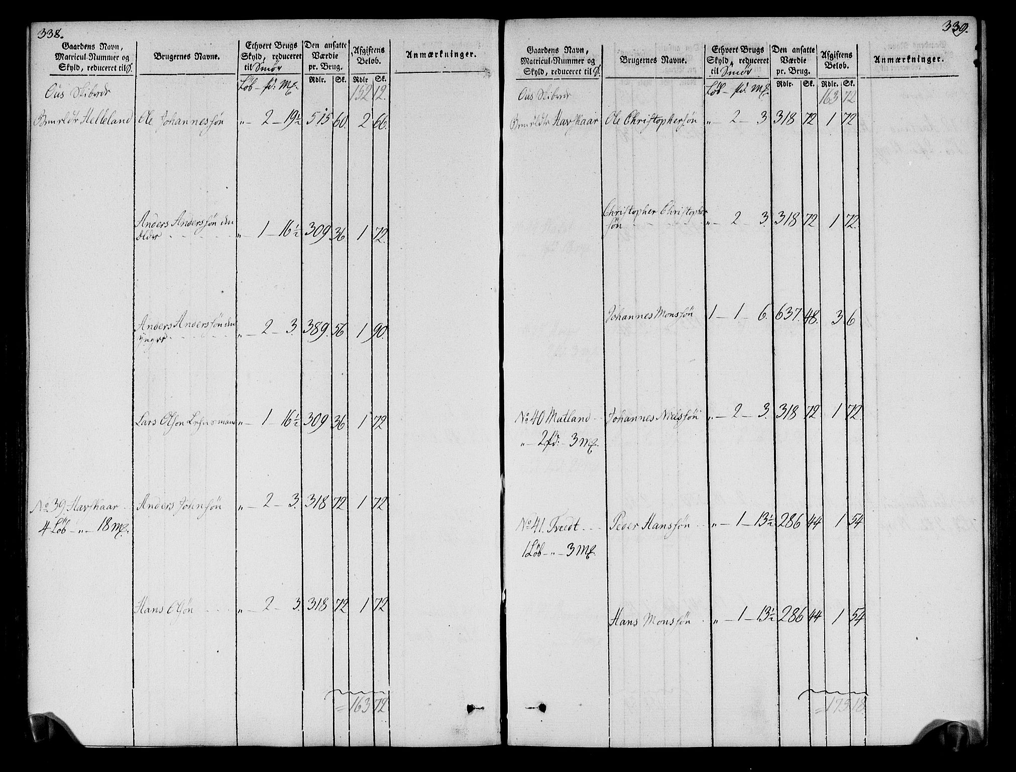 Rentekammeret inntil 1814, Realistisk ordnet avdeling, AV/RA-EA-4070/N/Ne/Nea/L0109: Sunnhordland og Hardanger fogderi. Oppebørselsregister, 1803-1804, p. 173