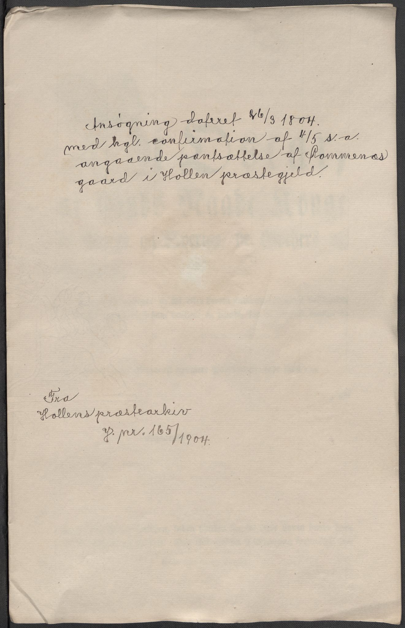 Riksarkivets diplomsamling, AV/RA-EA-5965/F15/L0026: Prestearkiv - Telemark, 1575-1838, p. 206