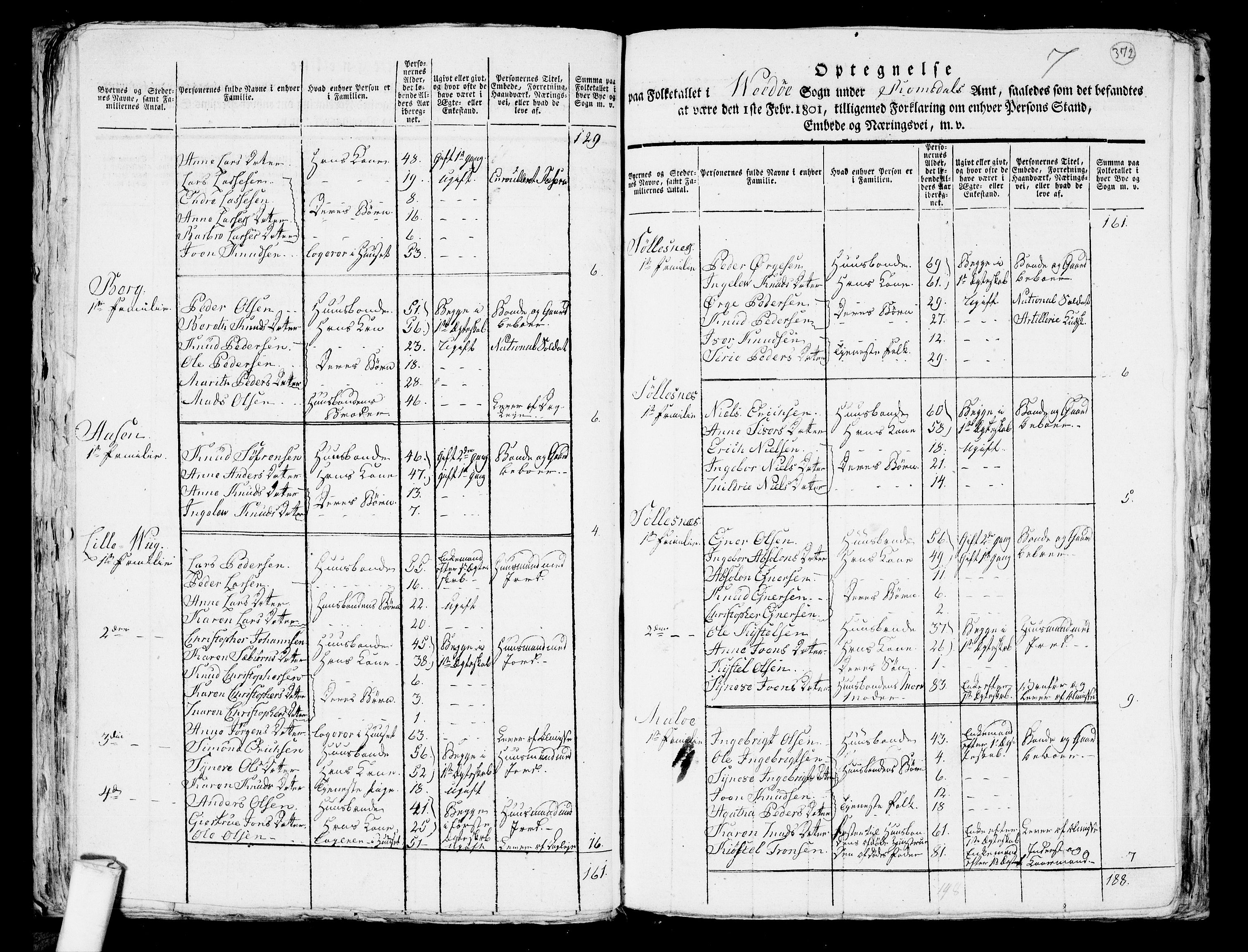 RA, 1801 census for 1541P Veøy, 1801, p. 371b-372a