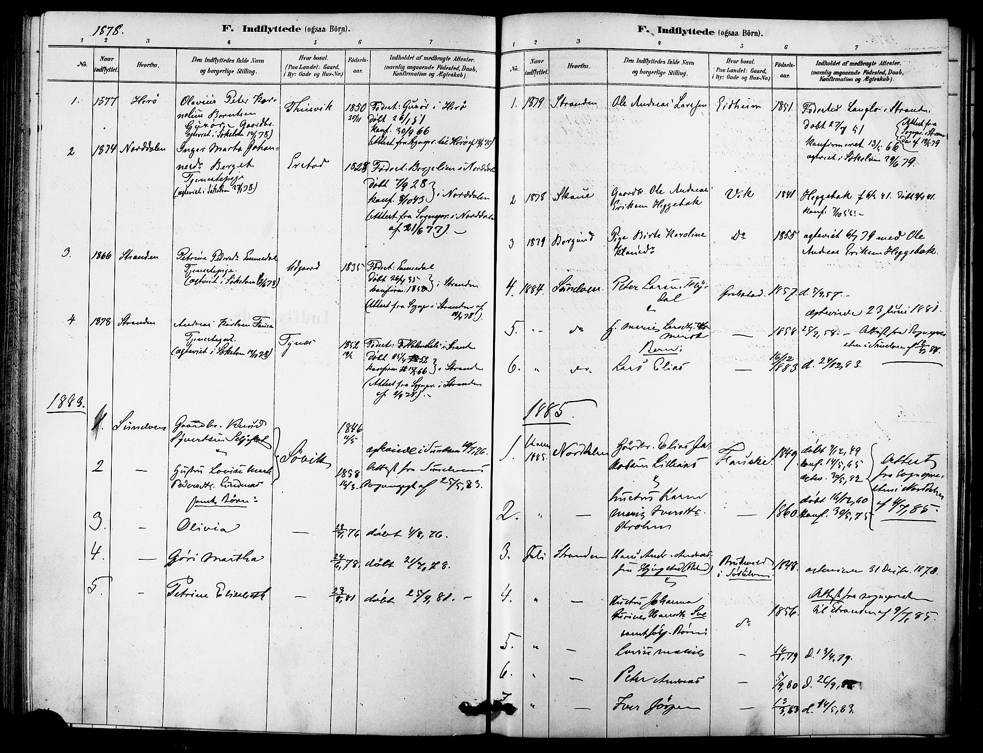 Ministerialprotokoller, klokkerbøker og fødselsregistre - Møre og Romsdal, SAT/A-1454/523/L0334: Parish register (official) no. 523A01, 1878-1891