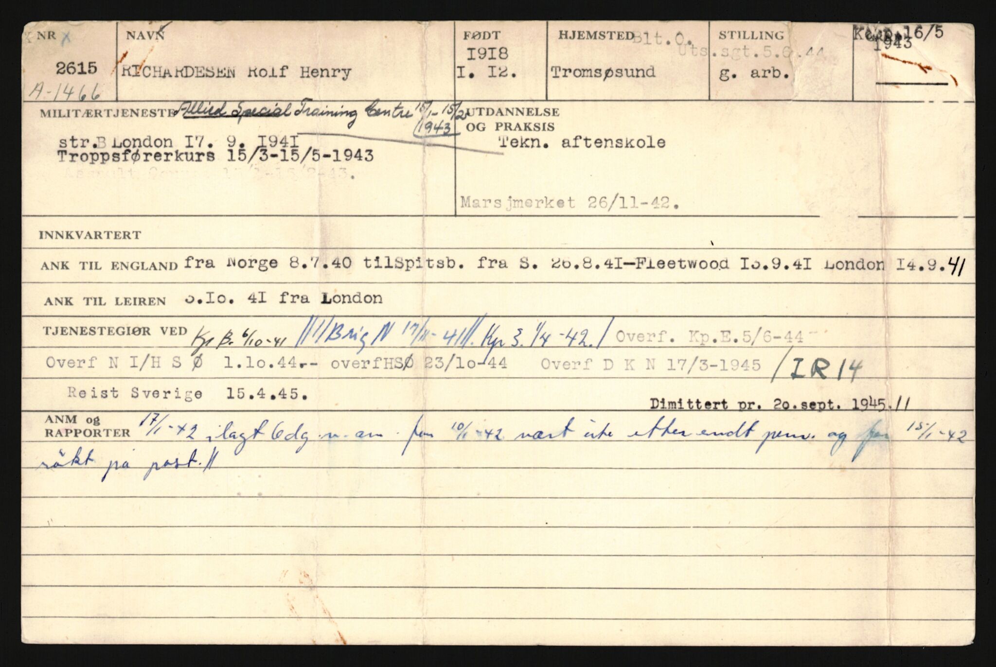 Forsvaret, Sør-Hålogaland landforsvar, AV/RA-RAFA-2552/P/Pa/L0303: Personellmapper for slettet personell, yrkesbefal og vernepliktig befal, født 1917-1920, 1936-1980, p. 393