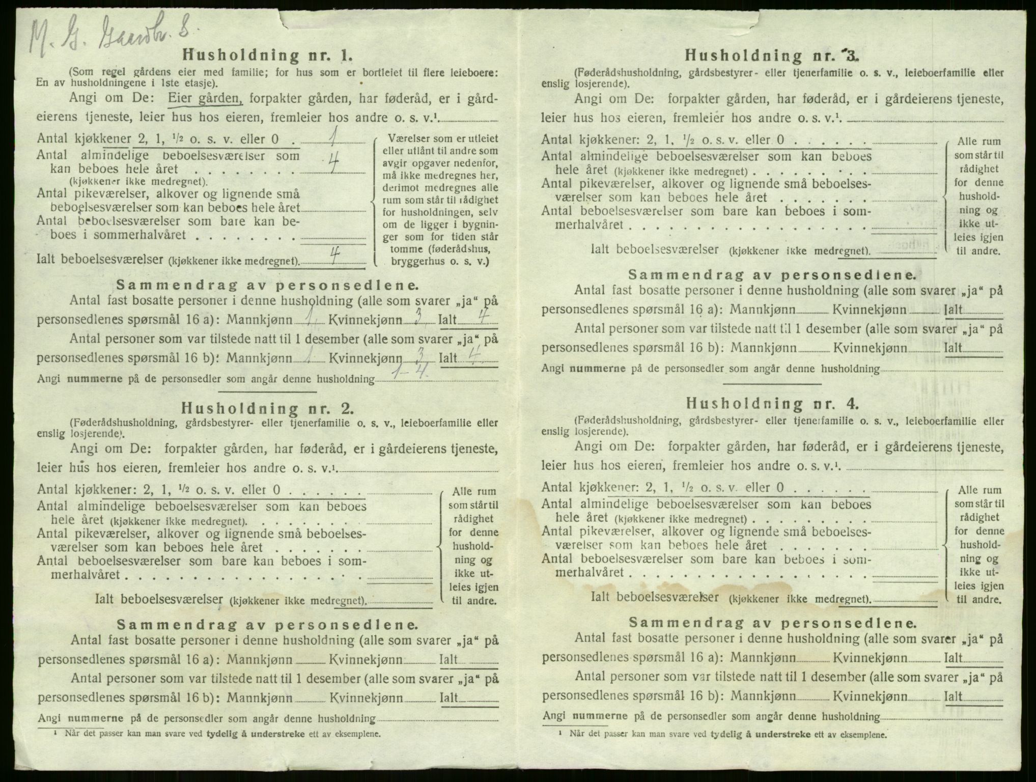 SAKO, 1920 census for Sem, 1920, p. 1455