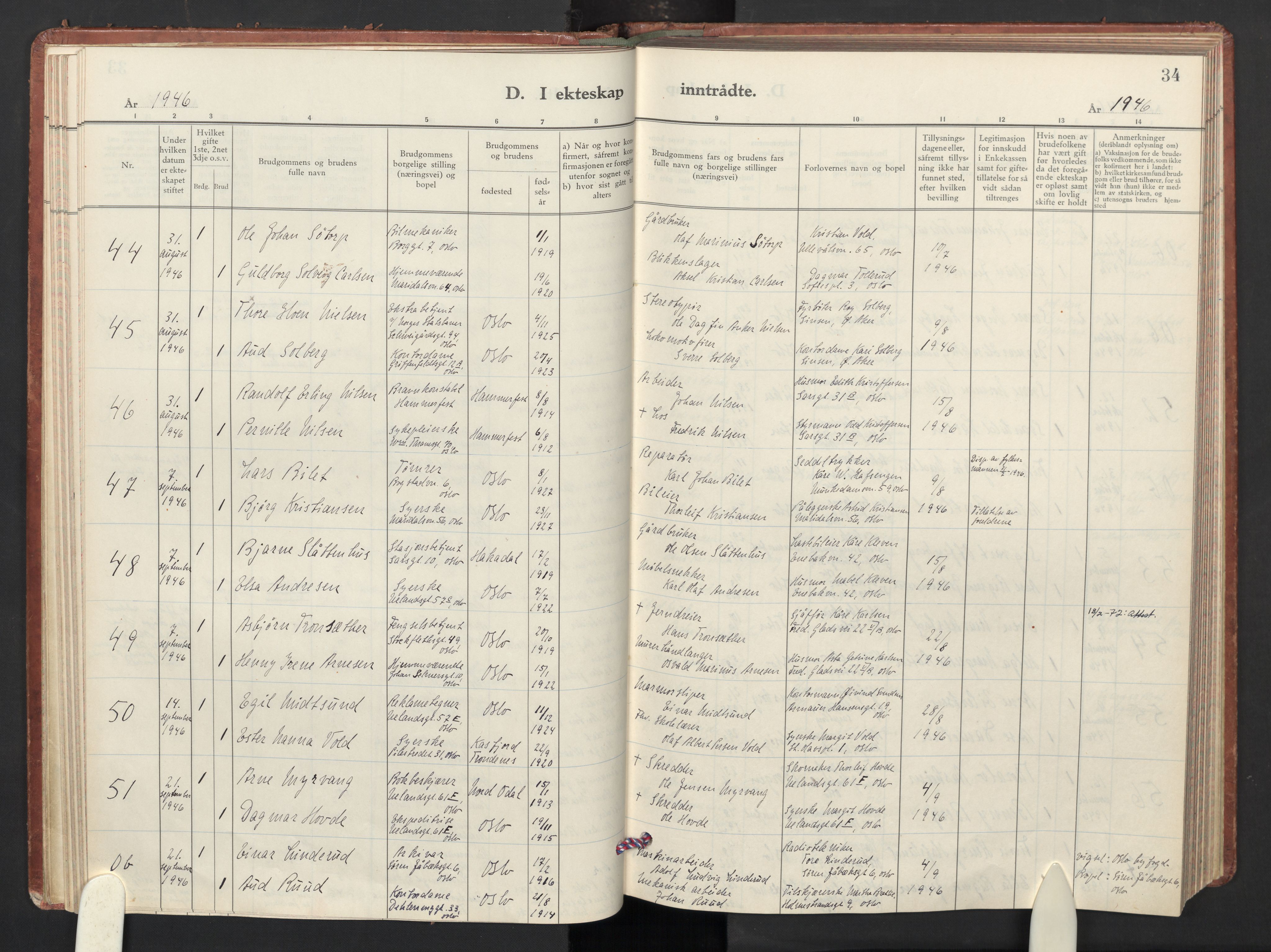 Iladalen småkirkemenighet Kirkebøker, AV/SAO-A-10326a/F/L0002: Parish register (official) no. 2, 1938-1976, p. 34