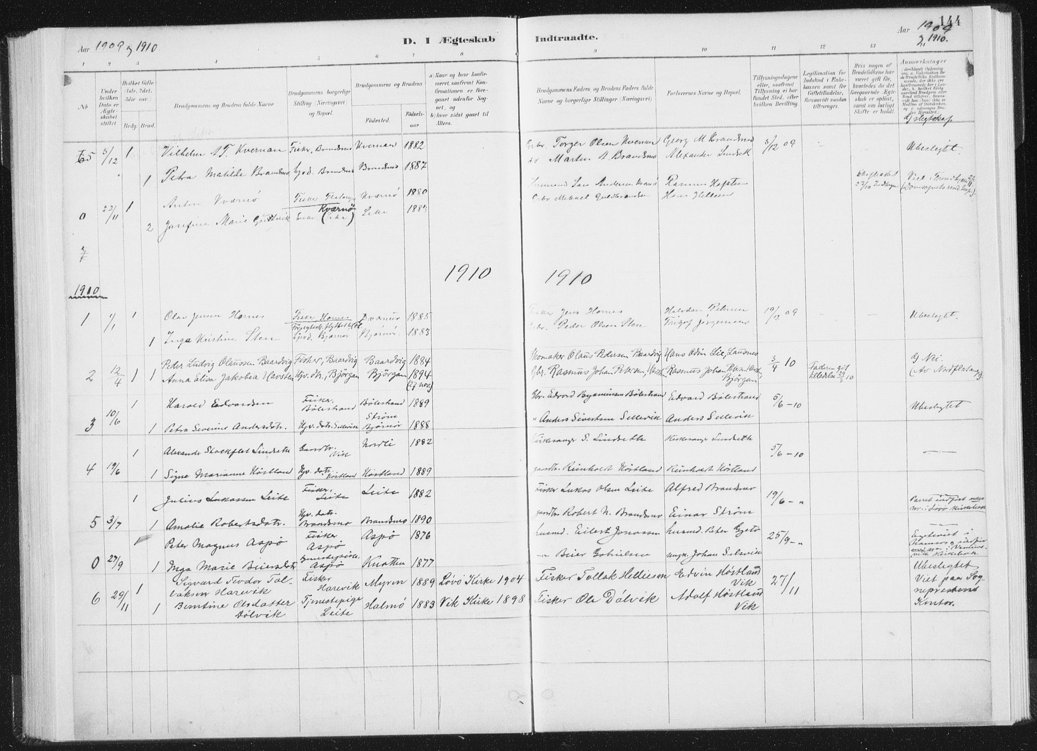 Ministerialprotokoller, klokkerbøker og fødselsregistre - Nord-Trøndelag, SAT/A-1458/771/L0597: Parish register (official) no. 771A04, 1885-1910, p. 144