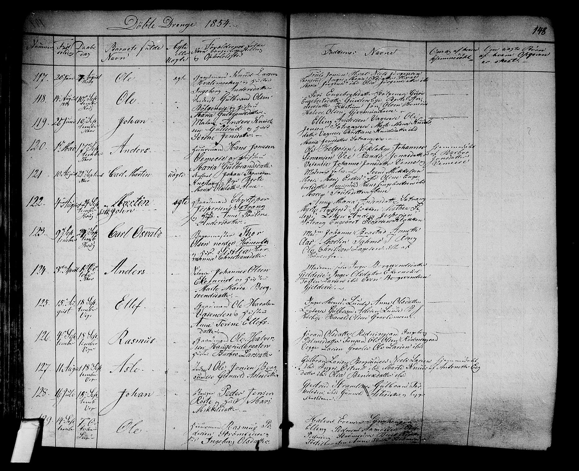 Norderhov kirkebøker, SAKO/A-237/F/Fa/L0011: Parish register (official) no. 11, 1847-1856, p. 148